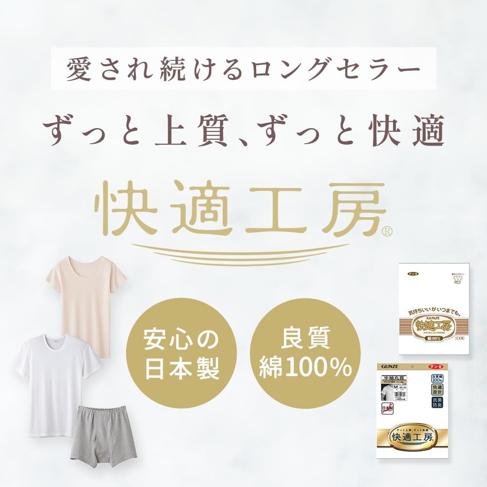 Detalle de グンゼ 快適工房 KW3061 レディーススラックス下 綿100%・抗菌防臭加工・日本製