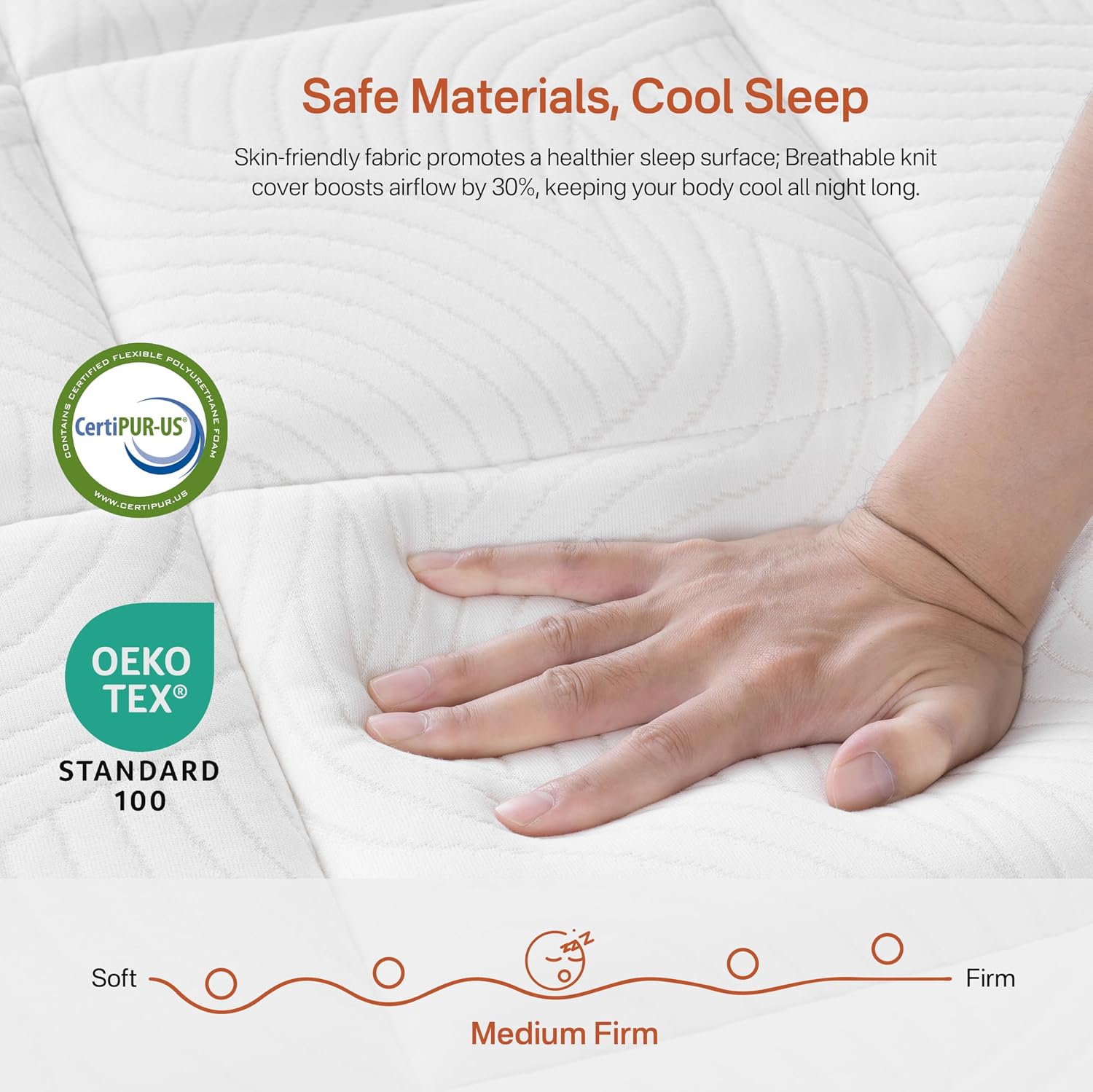 Detalle de Hybrid King Mattress, 12-Inch