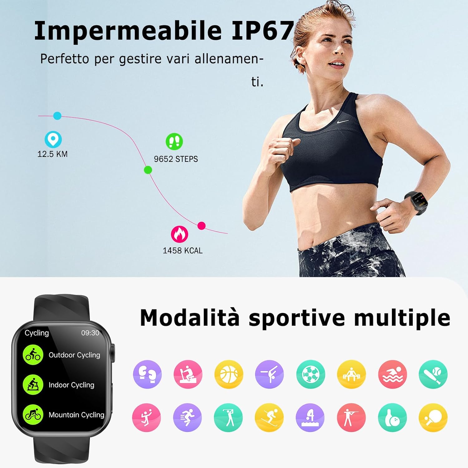 Thumbnail 6 de 2026 Smartwatch Uomo Donna ECG e Salute: ECG, Pressione, sonno e sport con 1,97" AMOLED