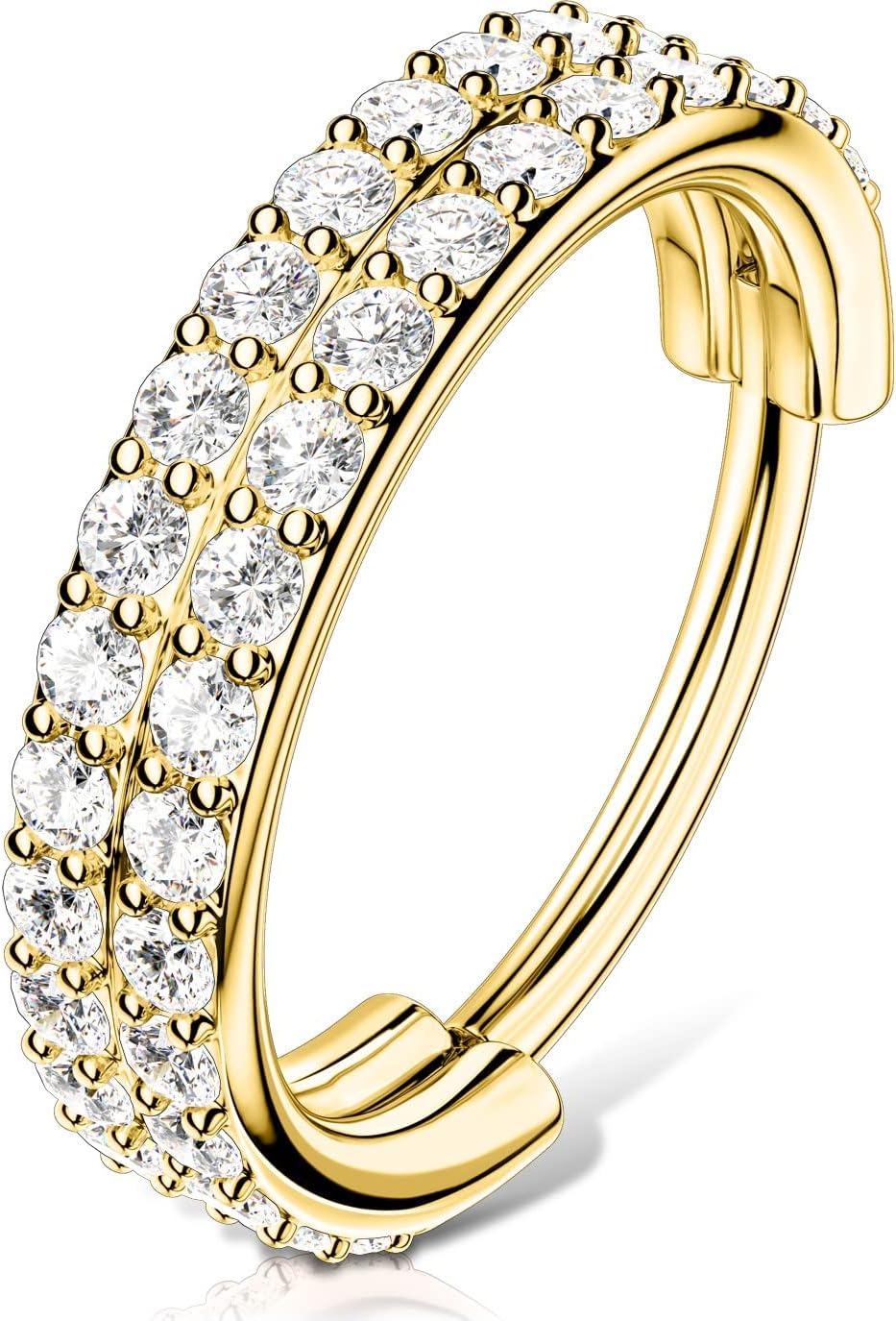 Detalle de OUFER piercing hélix 16 g acier 316L zircone