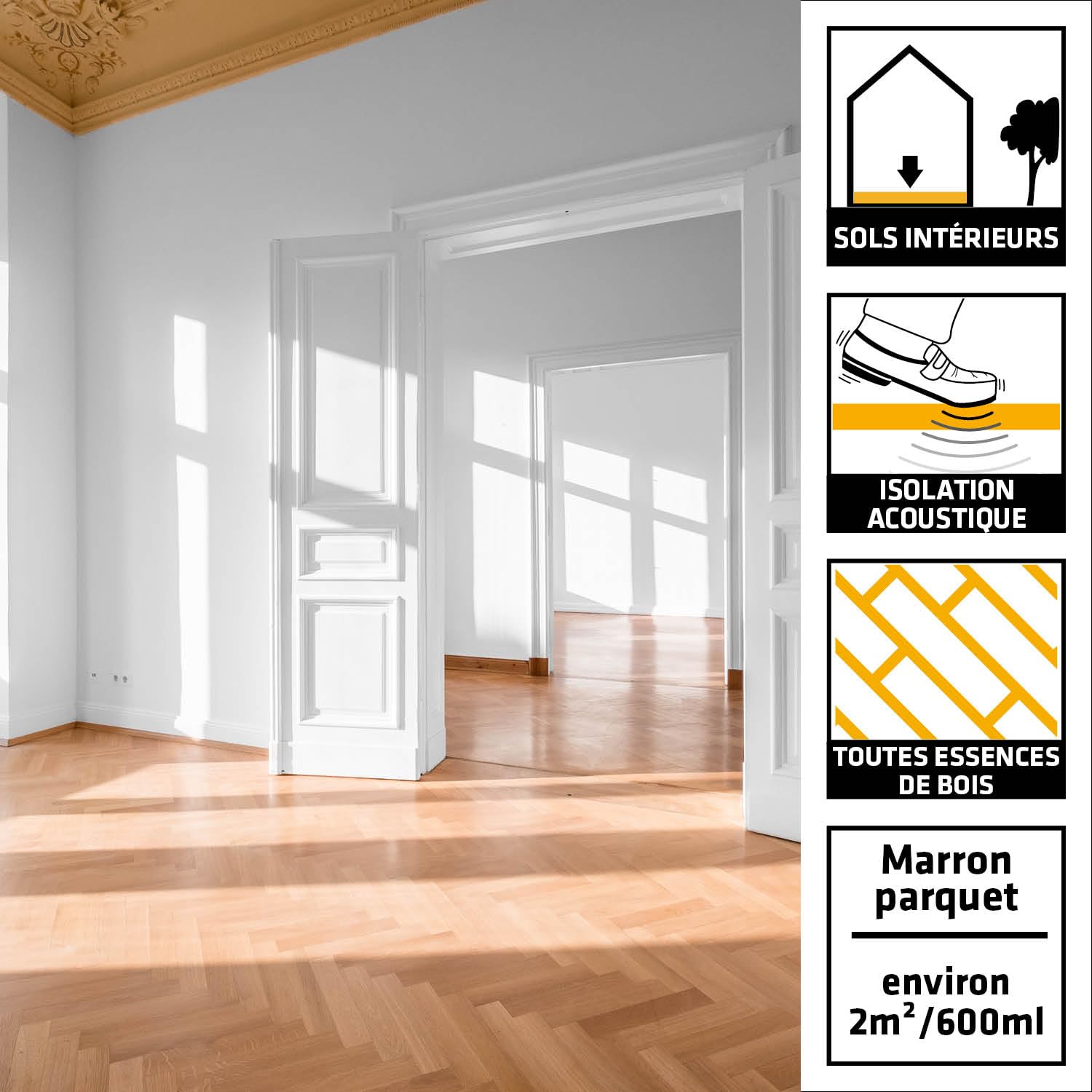 Thumbnail 1 de Sika Adheflex Parquet PURFORM : colle parquet multi-support, 600 ml