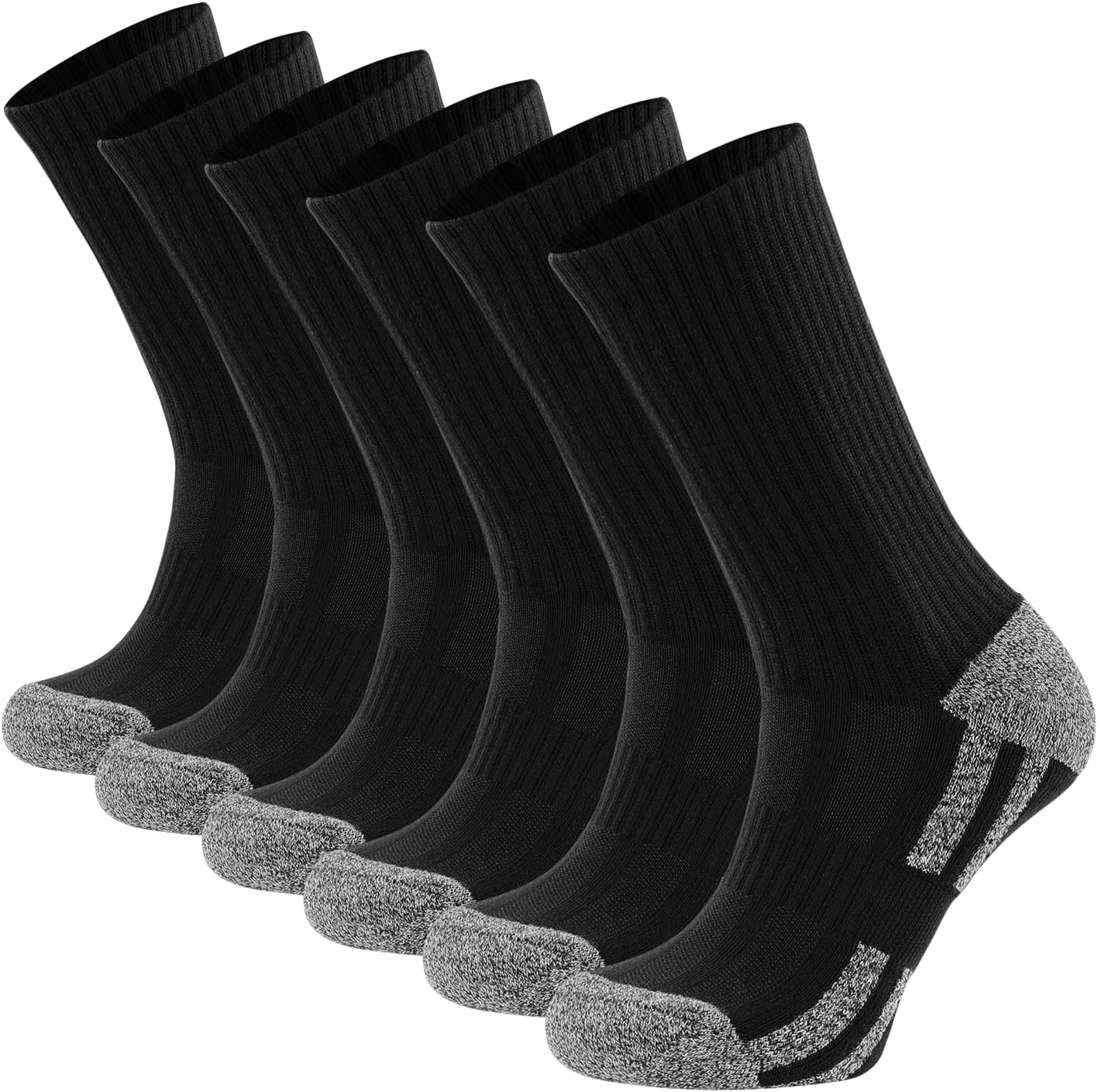 Detalle de 6 Pairs Men's Cotton Crew Socks