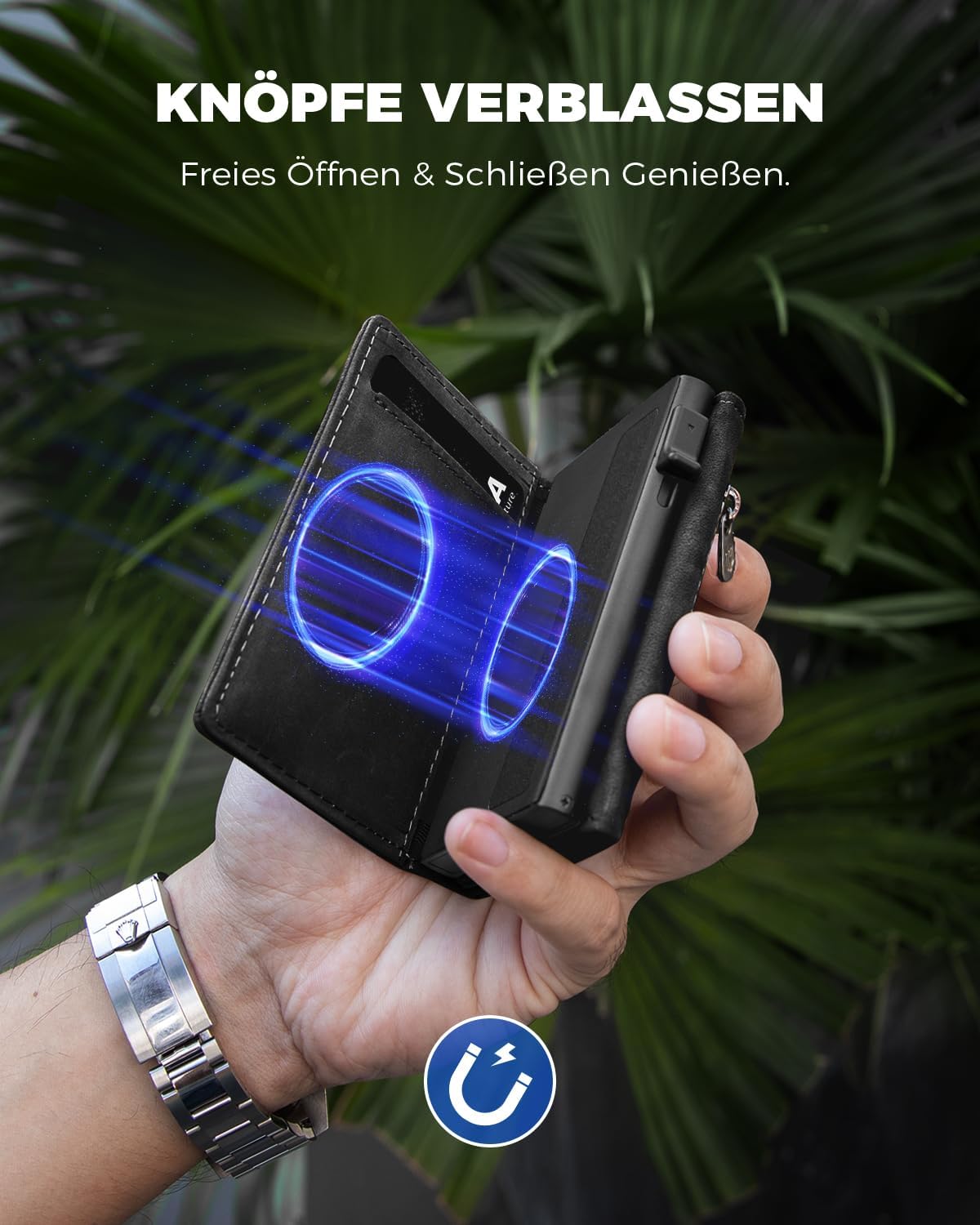 Detalle 2 de DODENSHA MagSnap Slim Wallet – Portmonee für 10 Karten