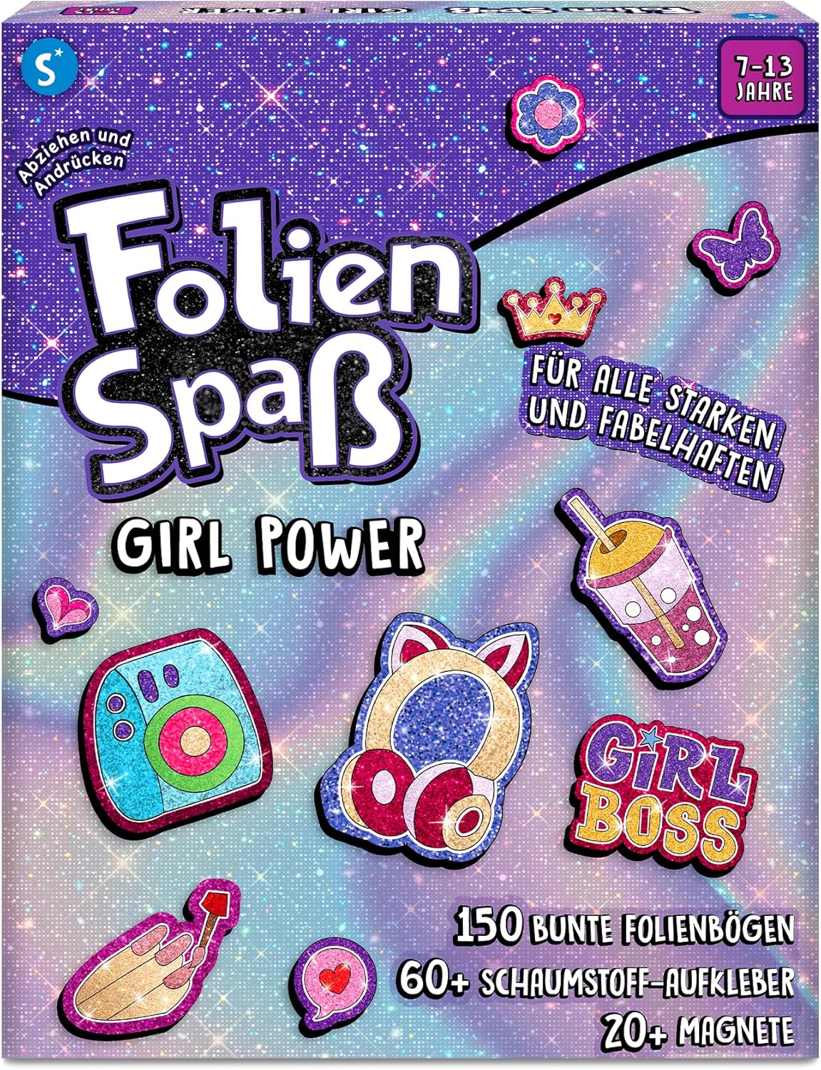 Detalle de Skillmatics Folienspaß – Girl Power: DIY Folienkunst-Magnet-Set (20+ Magnete, 60+ Schaumstoff-Aufkleber, 150 Folienbögen)