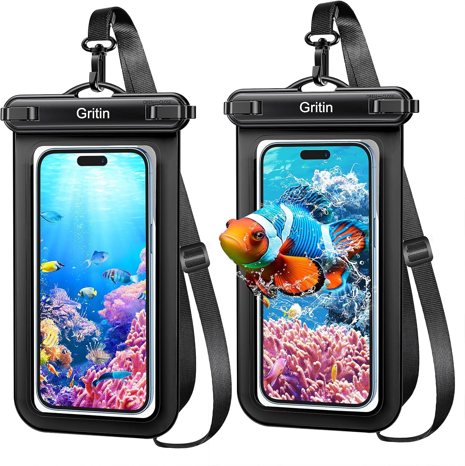 Detalle de Gritin IPX8 Waterproof Phone Pouch 2 Pack