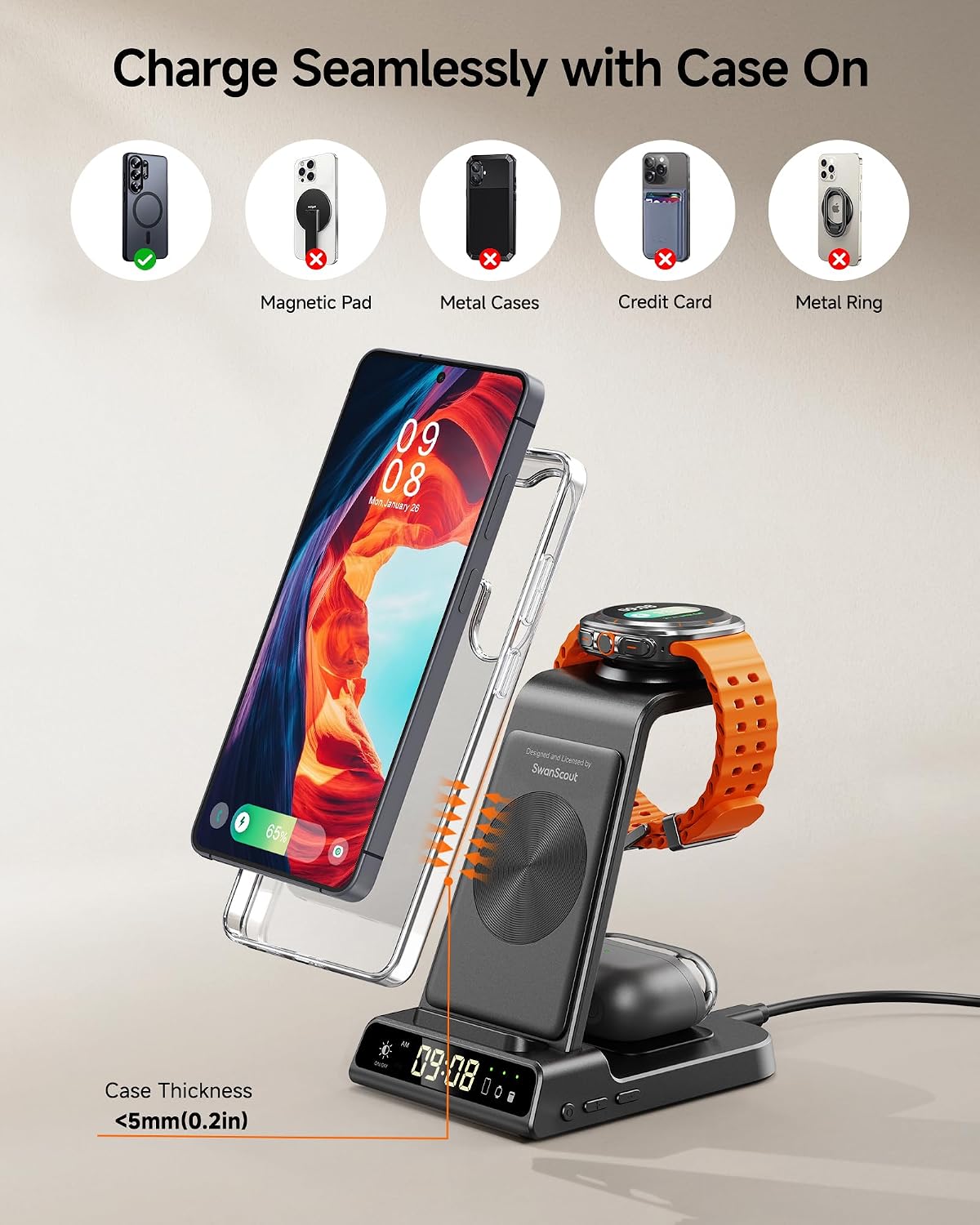 Thumbnail 5 de 3-in-1 Wireless Charging Station 1.5m