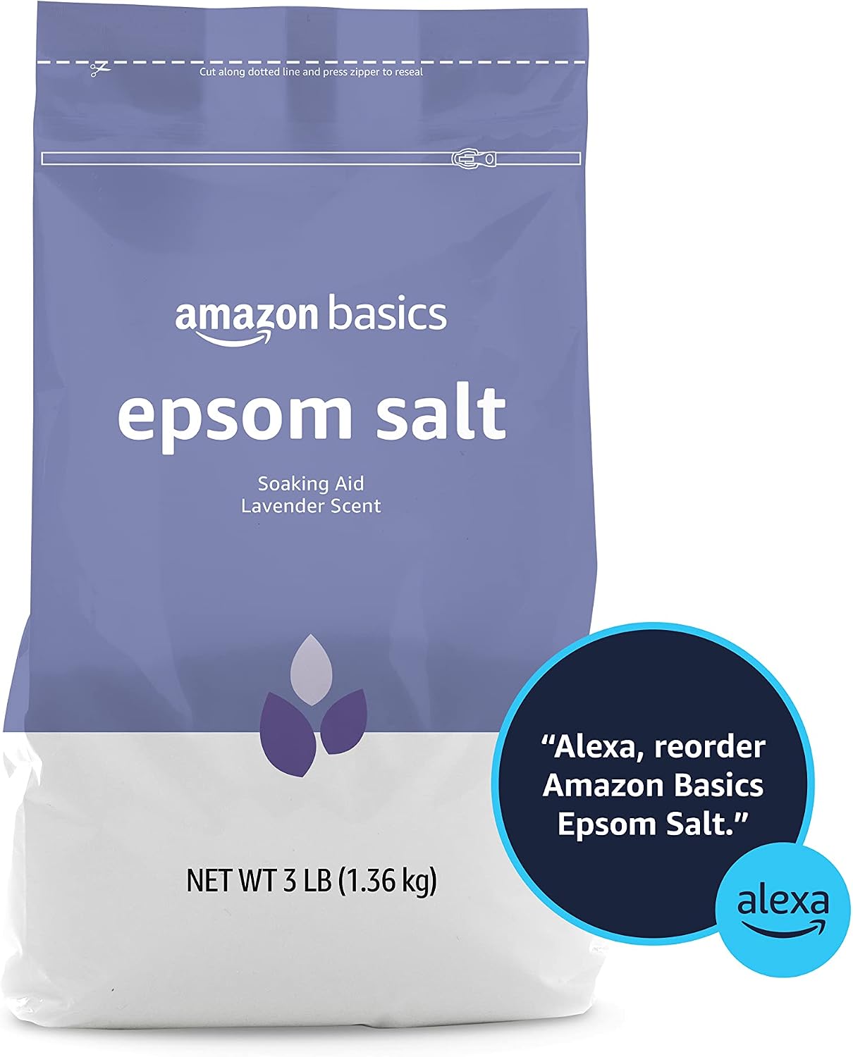 Thumbnail 3 de Amazon Basics Epsom Salt Soaking Aid, Lavender Scented, 3 lb