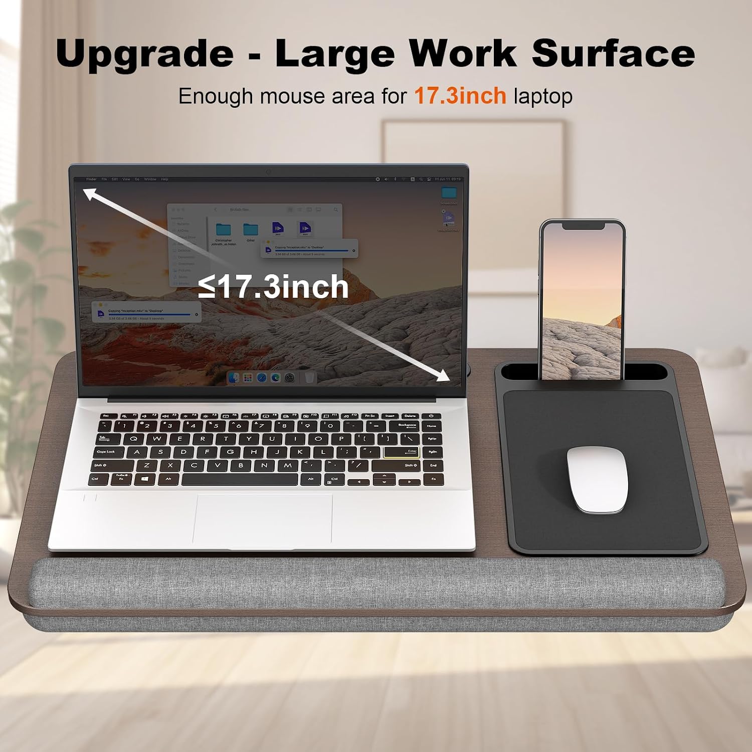 Thumbnail 3 de PUTORSEN Laptop Desk 551×360 mm pour 17,3"