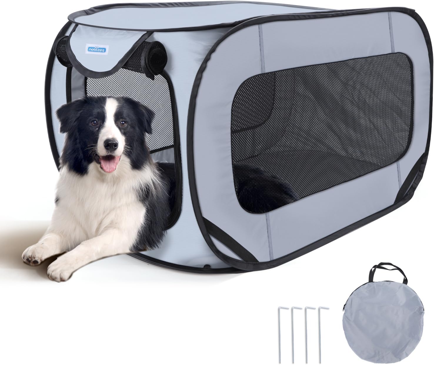 Nobleza Cage Portative pour Chien/Chat de Voiture et Parc Pliable – 93 × 54 × 54 cm, Oxford Imperméable