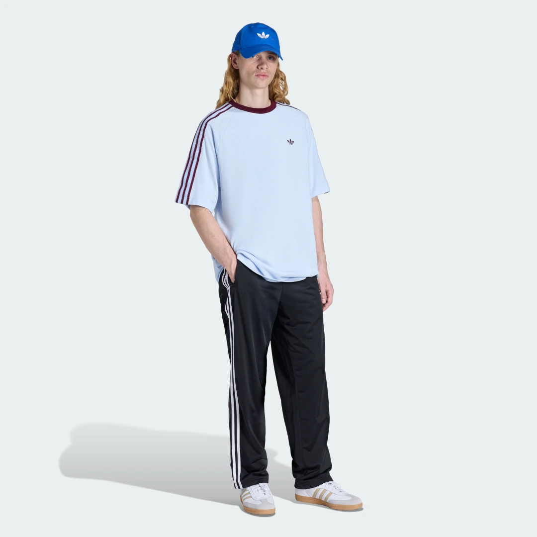 Detalle de Camiseta de manga corta Britcore Ringer de Adidas (Azul)