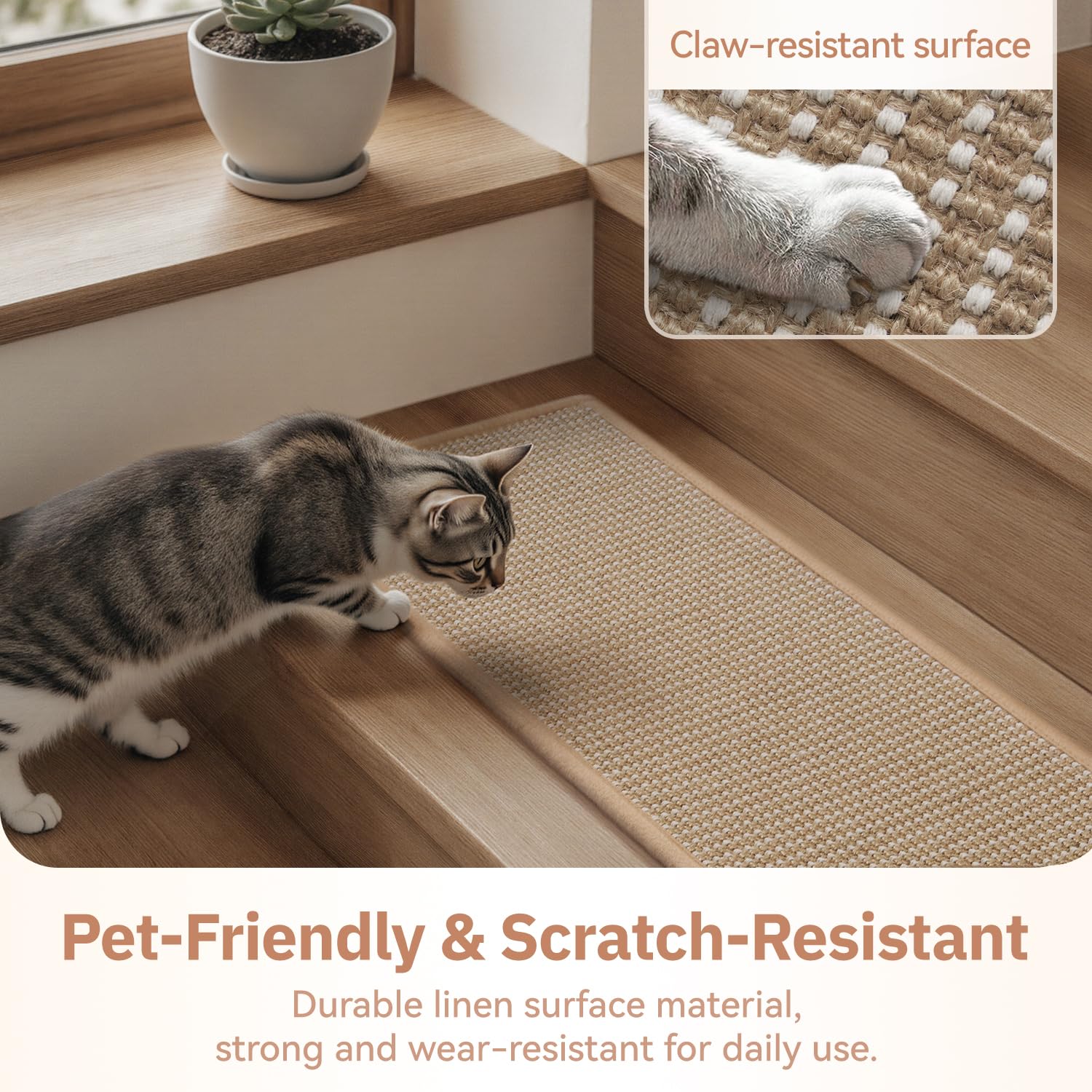 Detalle de Jute Stair Treads, 8" x 30