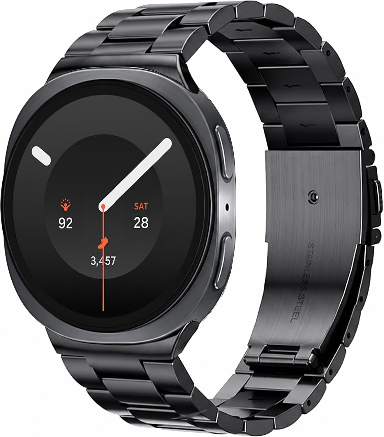 Detalle de SPGUARD Metal Band for Galaxy Watch 9/8, Stainless Steel, No-Gap Design