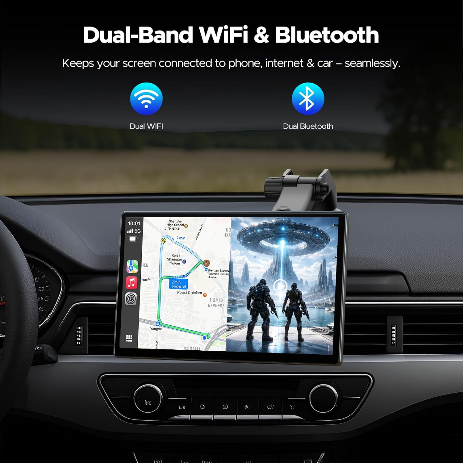 Thumbnail 5 de Volam 9" Carplay Screen with Wireless Android Auto
