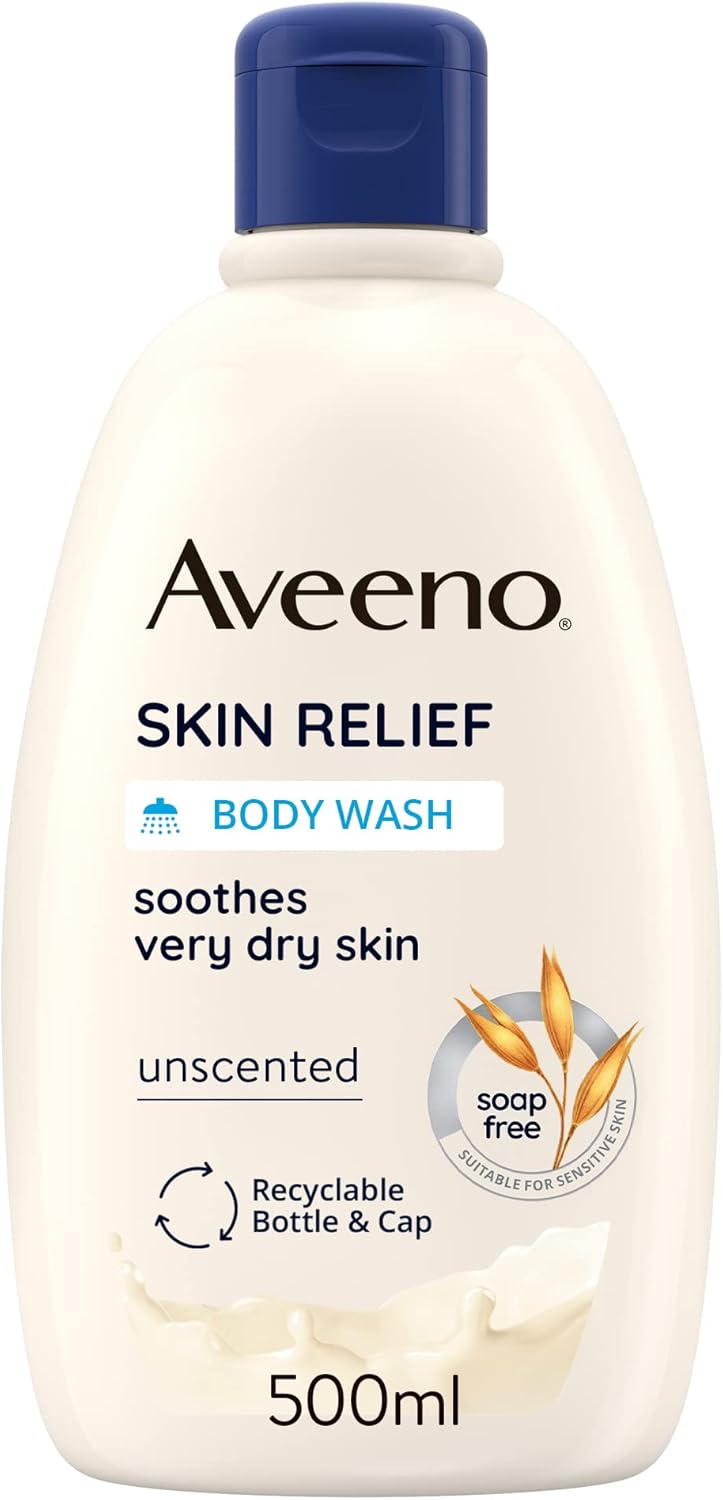 Detalle de Aveeno Skin Relief Bagno Doccia: Bagnoschiuma lenitivo senza sapone per pelli molto secche e sensibili, 500 ml