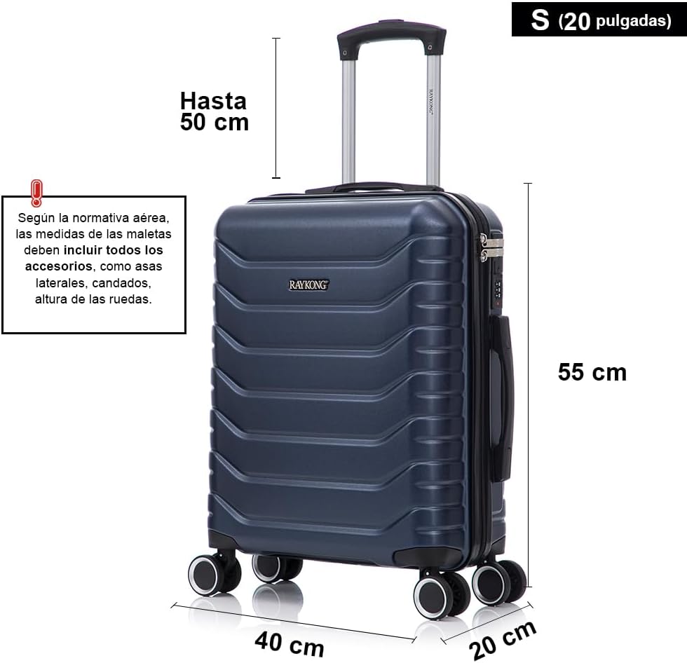 Detalle de RAYKONG Maleta de Cabina 40L 55x40x20cm