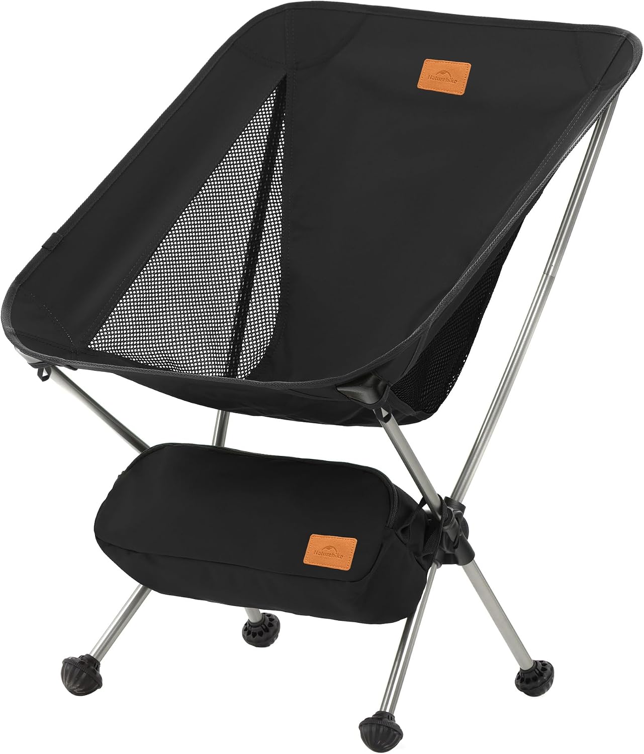 Detalle de Naturehike Campingstuhl Faltbar – ultraleicht & kompakt (Schwarz)