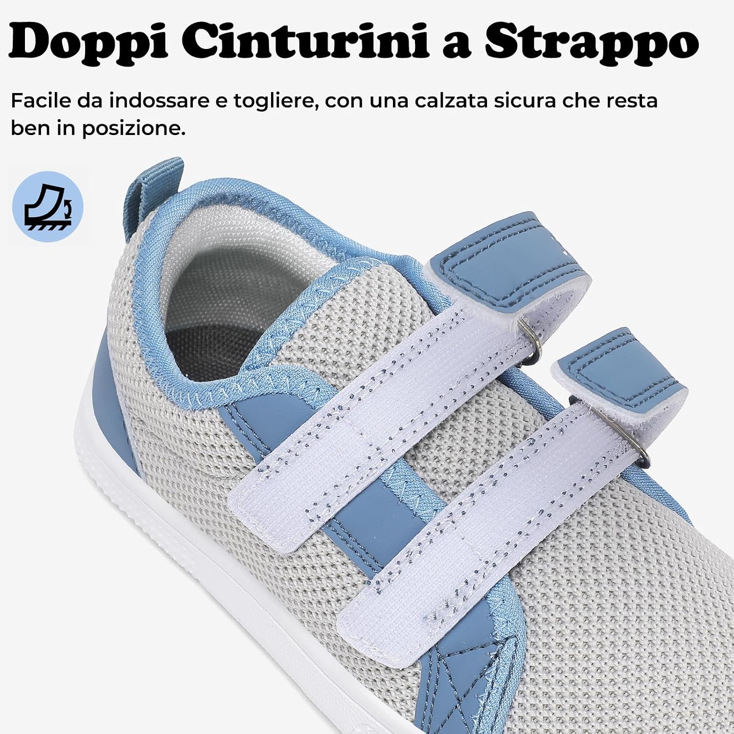 Detalle de SAGUARO Scarpe Barefoot Bambini Sneakers Minimaliste con punta ampia e chiusura a strappo (Gr. 25-35)
