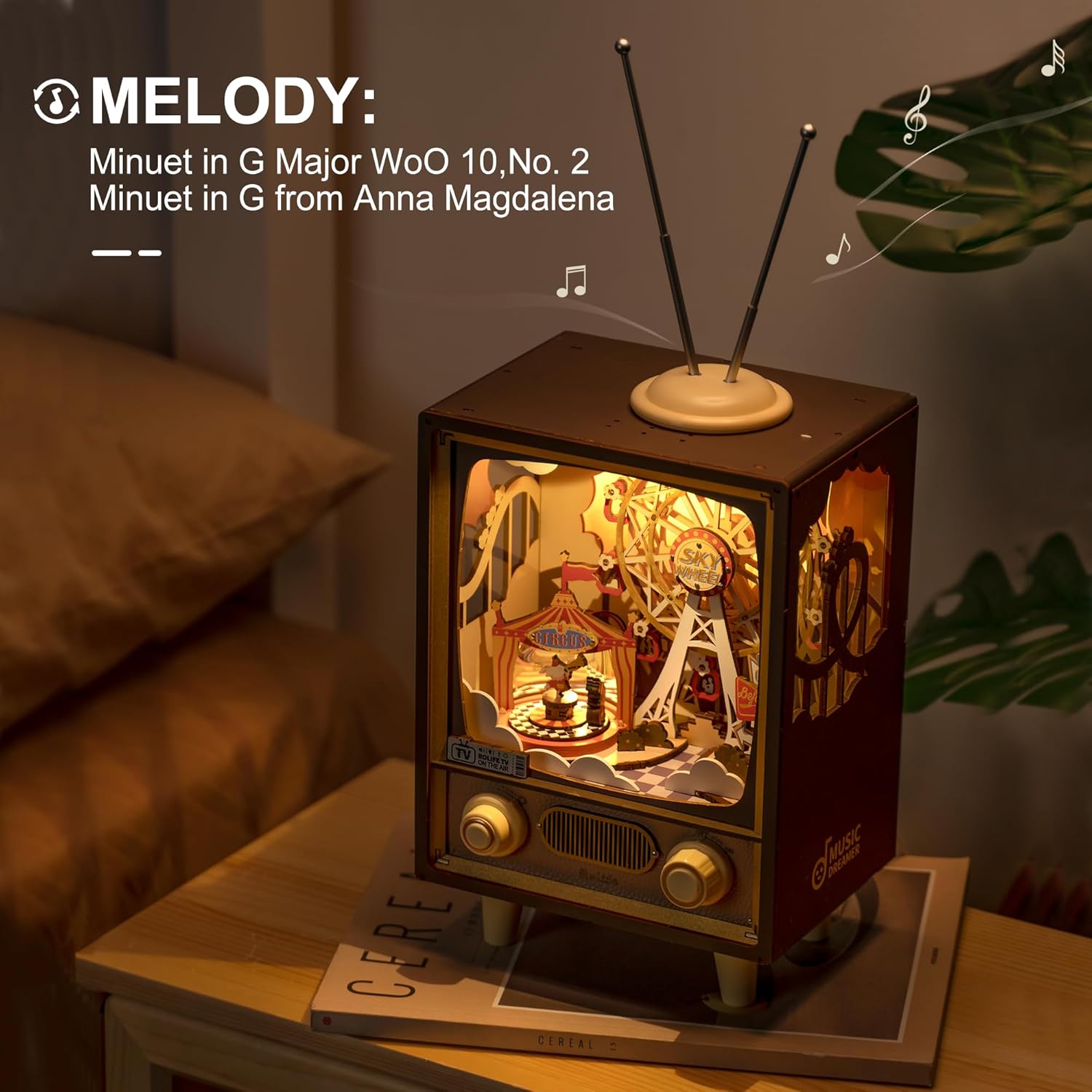 Thumbnail 1 de Rolife AMT01 – Puzzle 3D in legno con carillon e luci notturne a LED (174 pezzi)