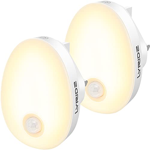 Detalle de Lyridz Night Light Plug in Wall (2 Pack) with Motion Sensor and Dimmer