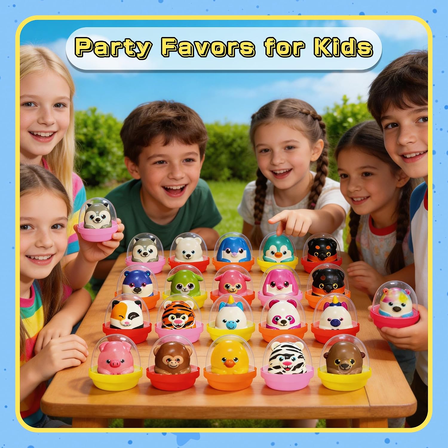 Detalle 2 de KissFree 20 Pack Animal Squishy Toys in Ready-to-Give Capsules