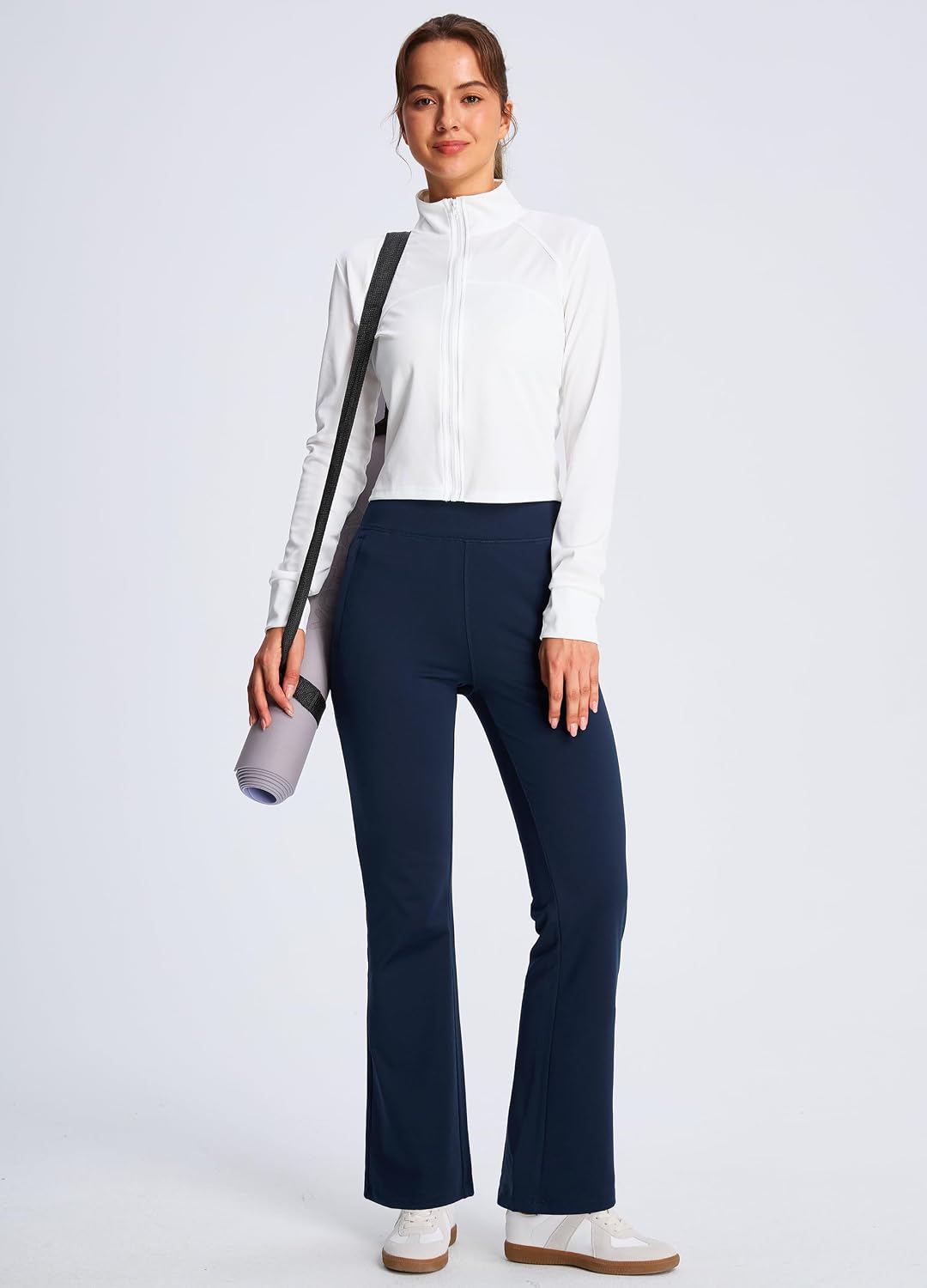 Thumbnail 2 de Libin Women's Fleece-Lined Flare Leggings, High-Waisted, Water-Resistant with Pockets