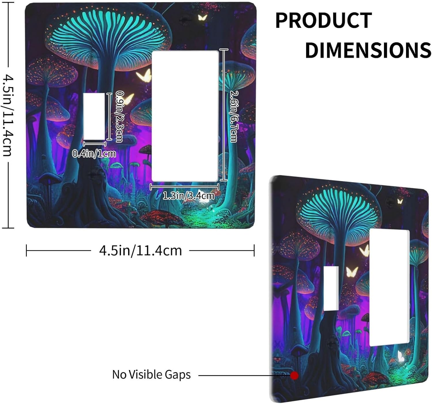 Detalle 2 de Decorative Light Switch Cover, 2-Gang Combination