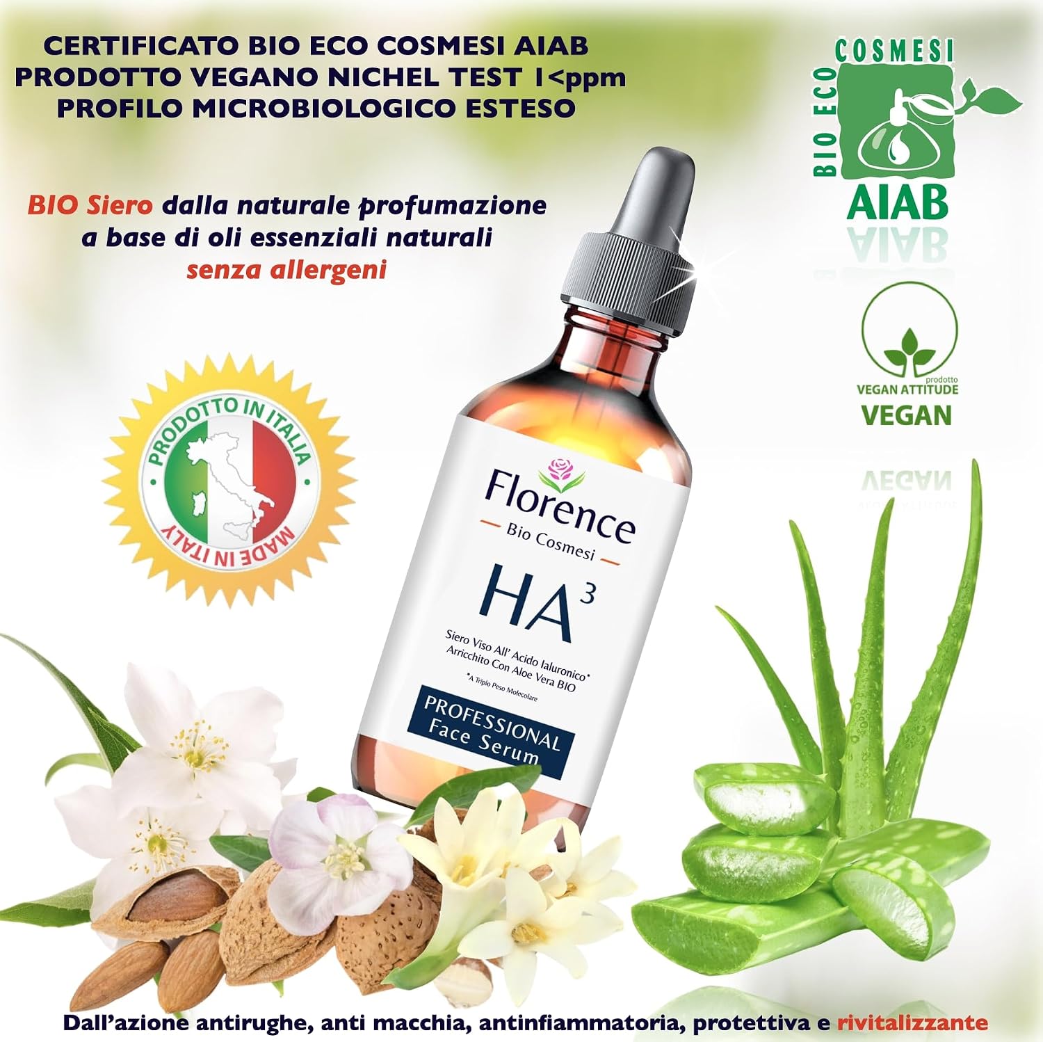 Thumbnail 5 de Bio Siero 60 ml con acido ialuronico 3 pesi, vitamina C e anti-età serale