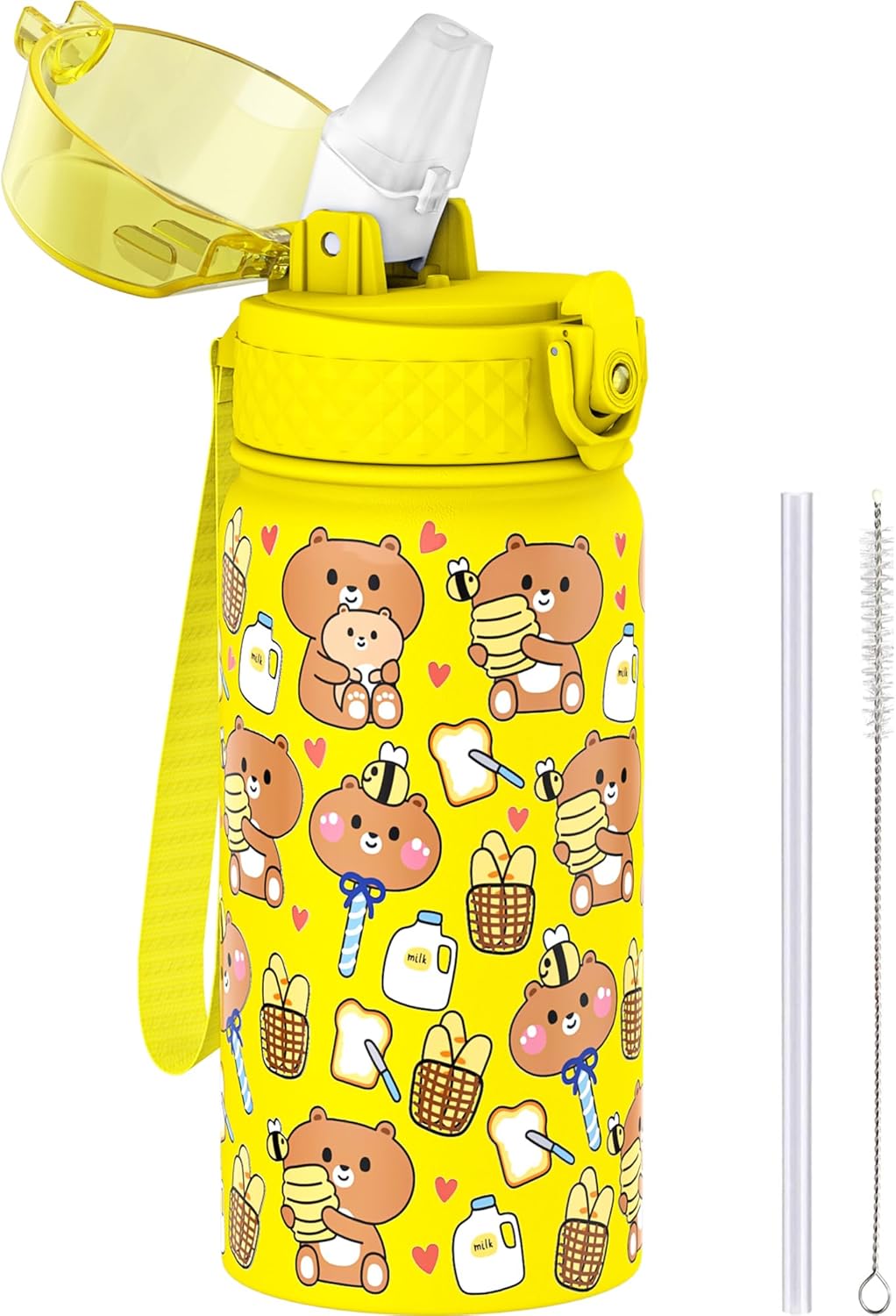 Thumbnail 6 de GOPPUS kids insulated water bottle (550ml/18oz) with straw, double-wall stainless steel