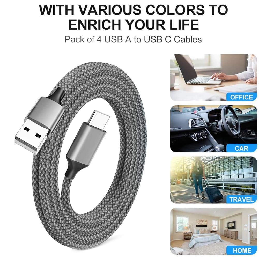 Detalle 1 de JISWK Câble USB C 1.8M Lot de 3