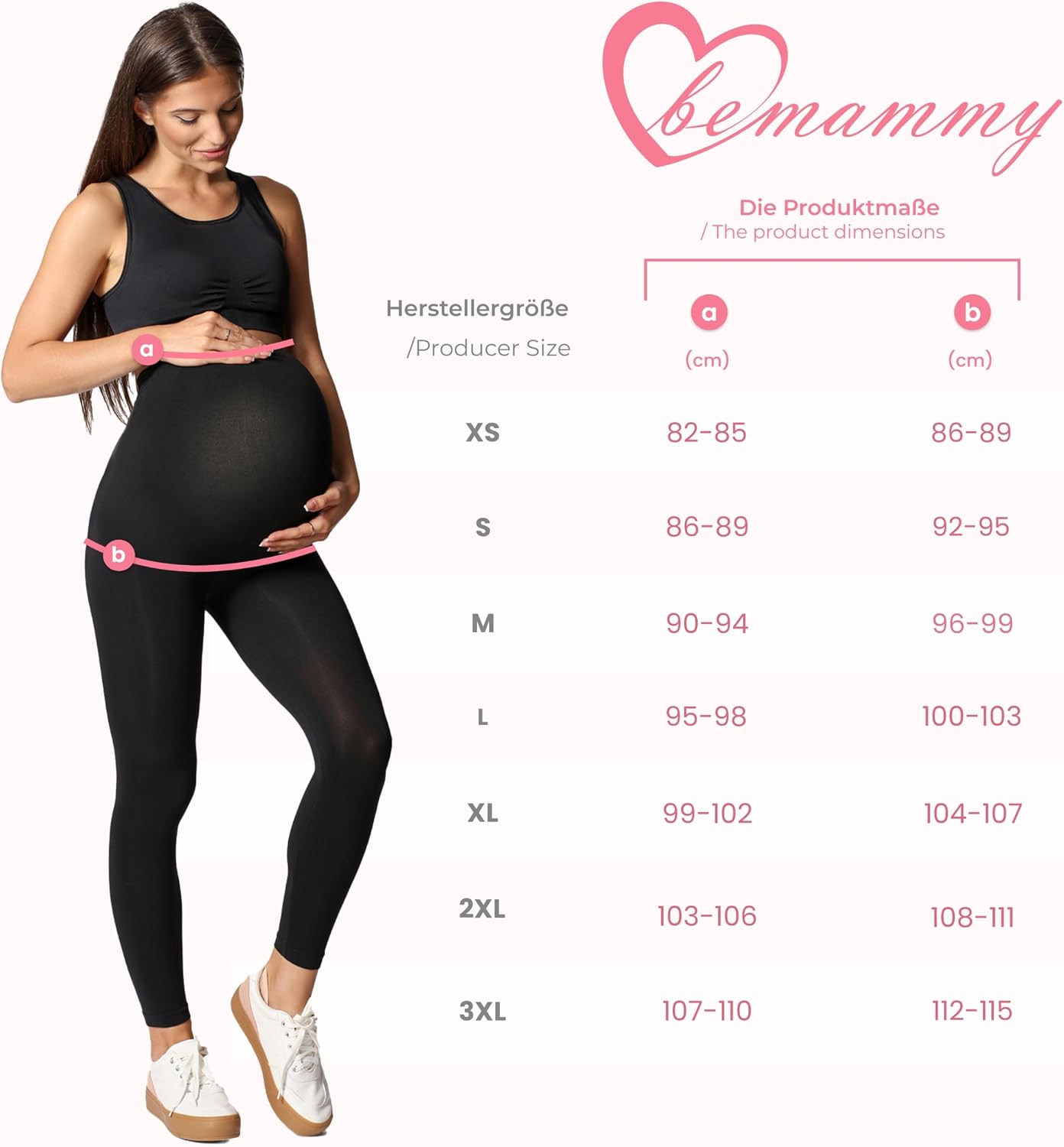 Thumbnail 4 de Be Mammy leggings de grossesse en viscose opaques – long et confortables pour femme enceinte