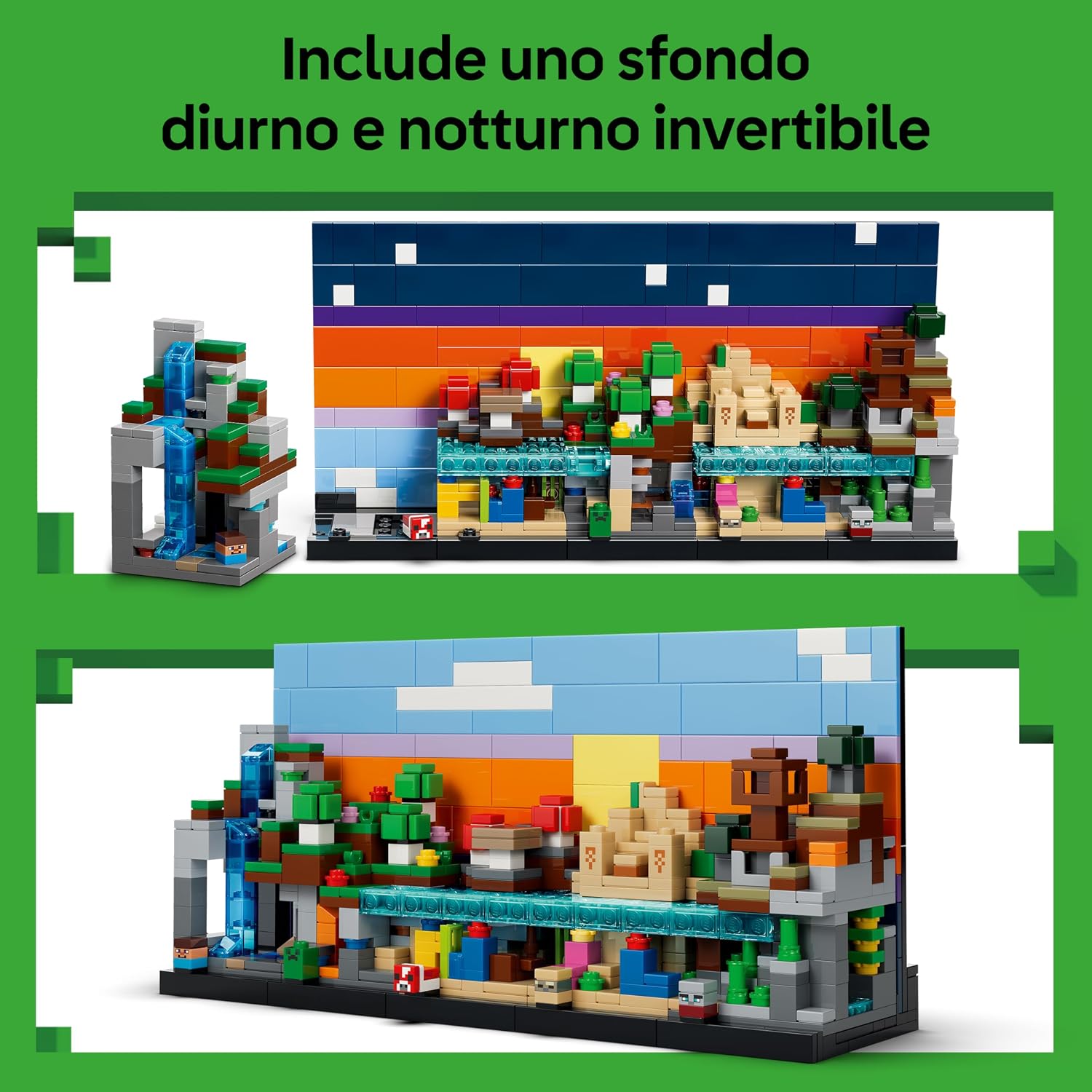 Detalle 2 de LEGO Minecraft Mini-Biomi 21589 gioco da tavolo
