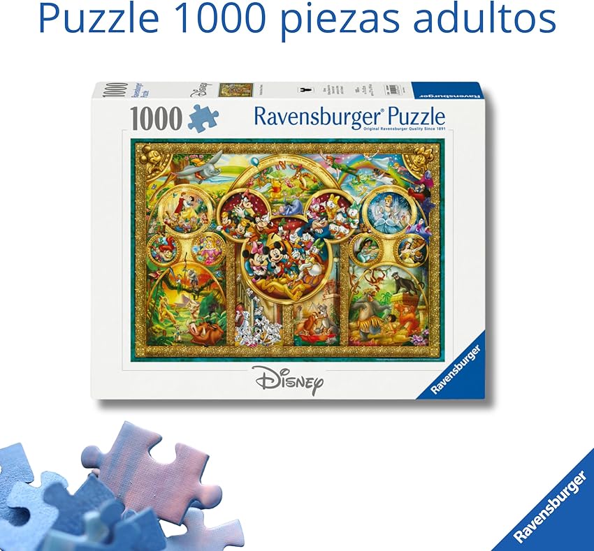 Detalle 2 de Ravensburger Puzzle 1000 piezas Disney 70×50 cm 🧩