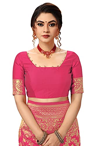 Thumbnail 6 de Nivah Fashion Banarasi Art Silk Saree with Blouse Piece (NH.S13-Pink)