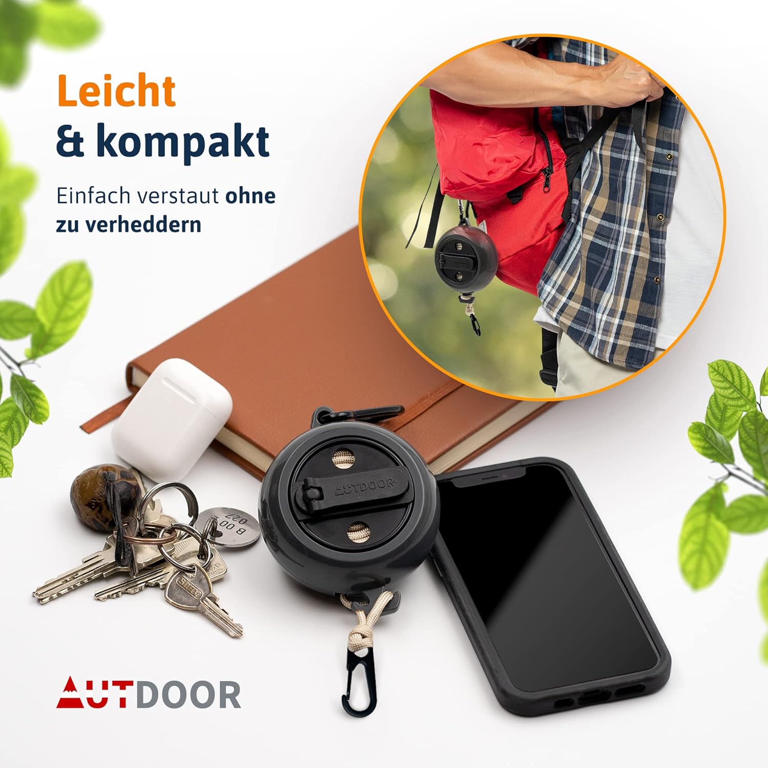 Thumbnail 3 de AUTDOOR Wäscheleine ausziehbar mit Kurbel – 10 m Schnur, heavy duty, für Camping und Reisen