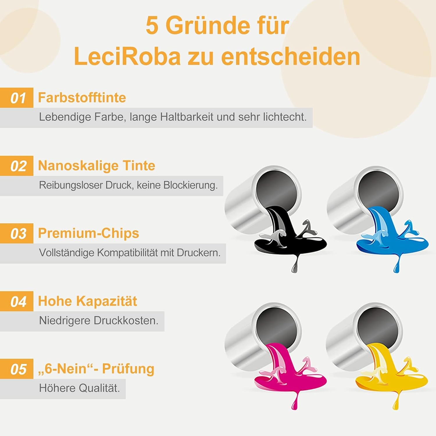 Thumbnail 2 de LeciRoba 603XL cartucce compatibili 9‑pk 🖨️