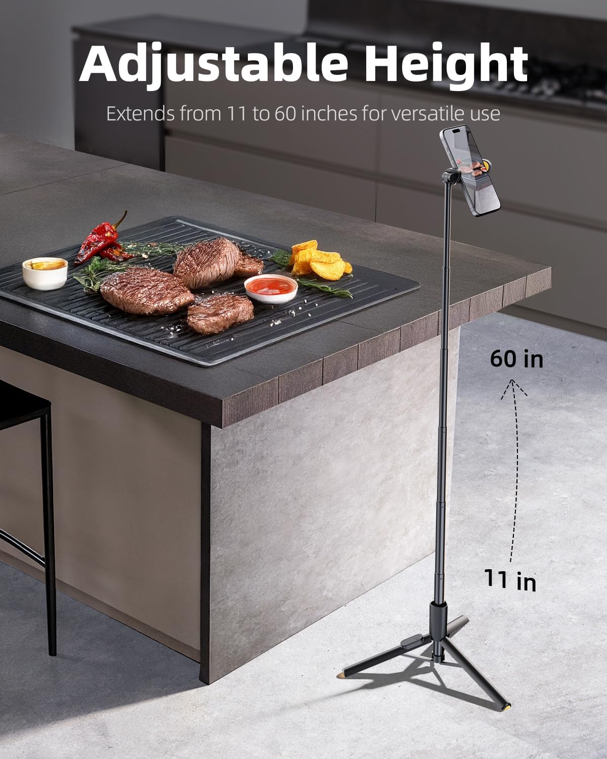Detalle 2 de TODI TDST04BKUS Selfie Stick Tripod with Wireless Remote, 59-Inch Reach
