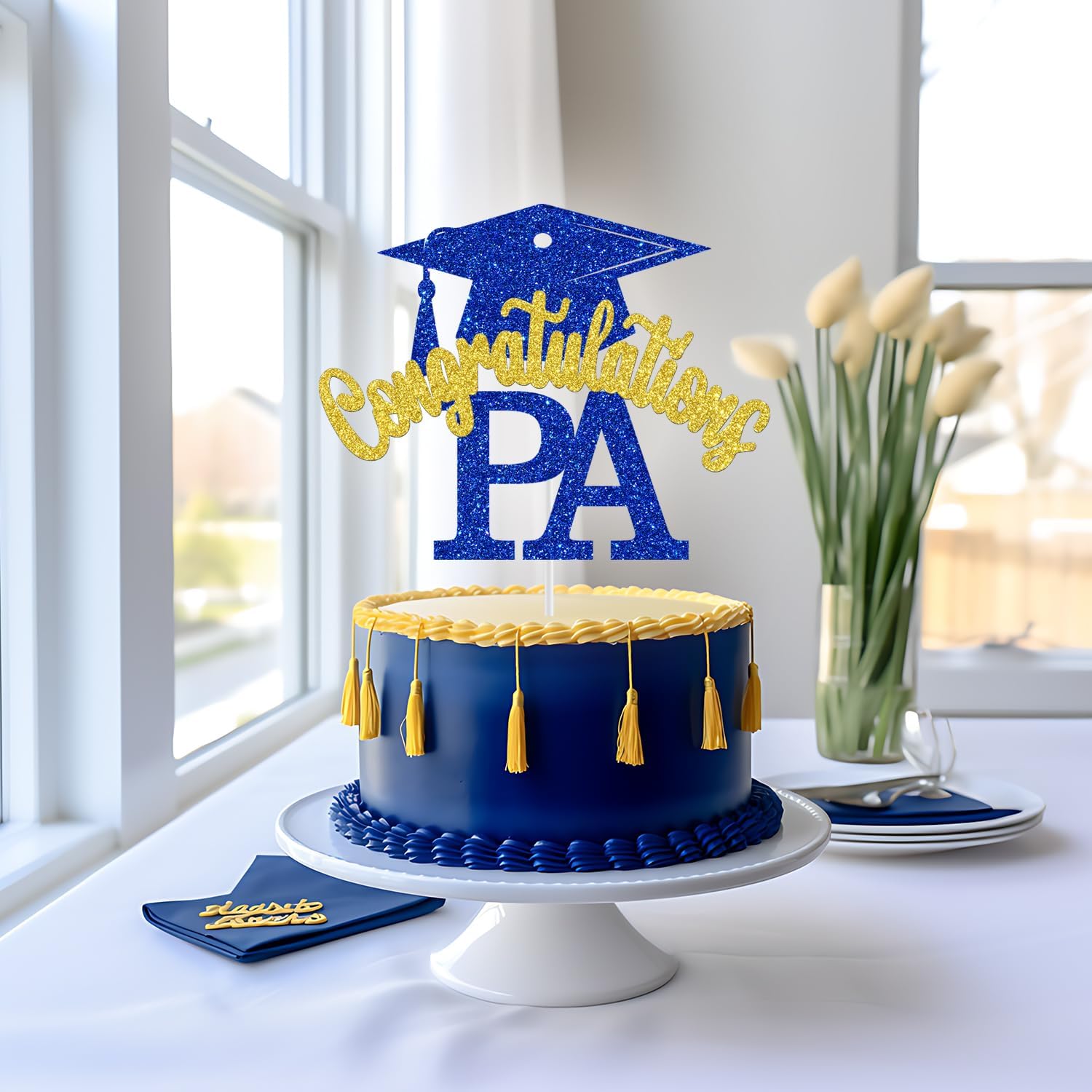Detalle 2 de PA Graduation Cake Topper, 5.9-Inch Width
