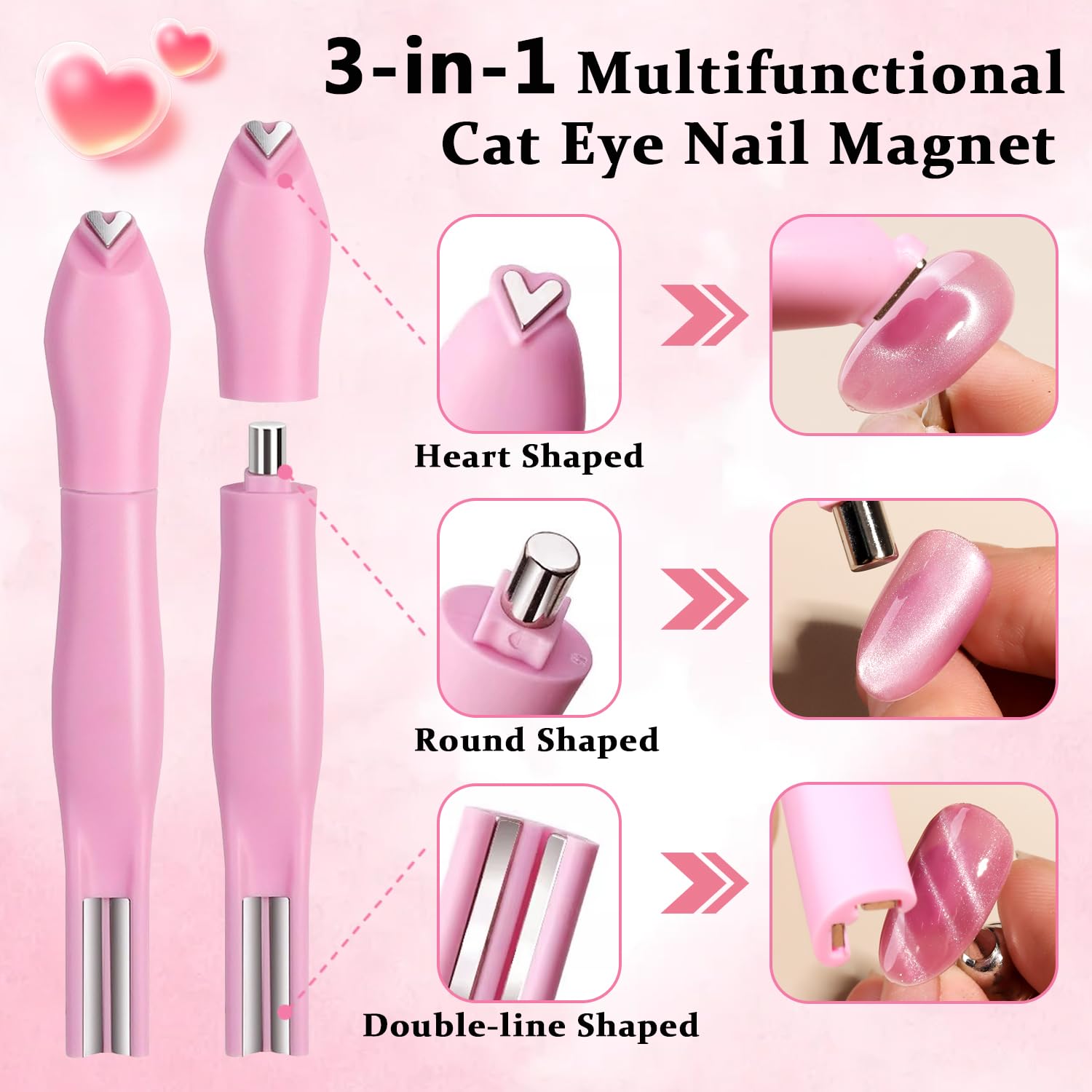 Detalle 2 de SUTOKAKA Cat Eye Nail Magnet, 3-in-1