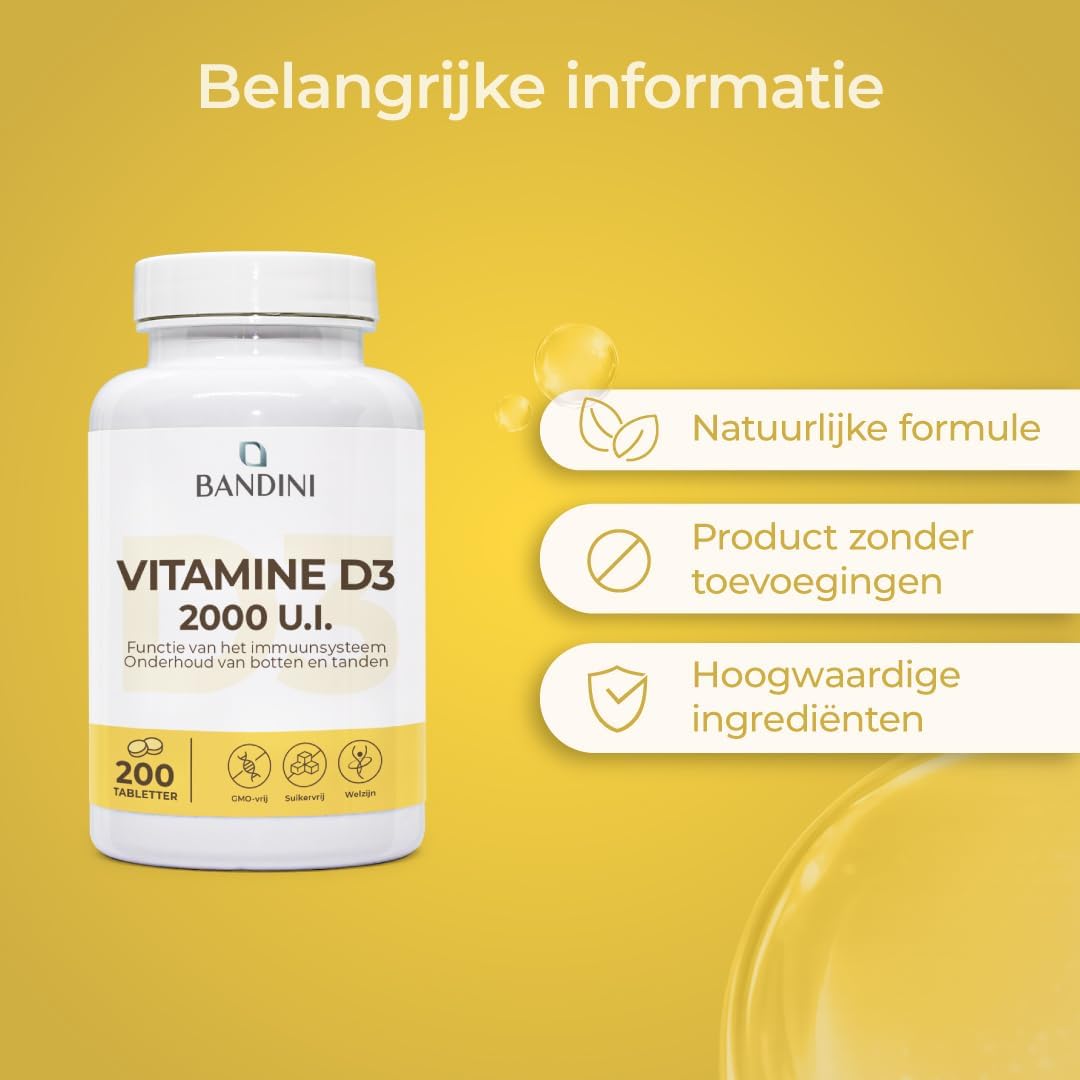 Thumbnail 5 de BANDINI Vitamine D3-tabletten 50 mcg, 2000 IE per tablet