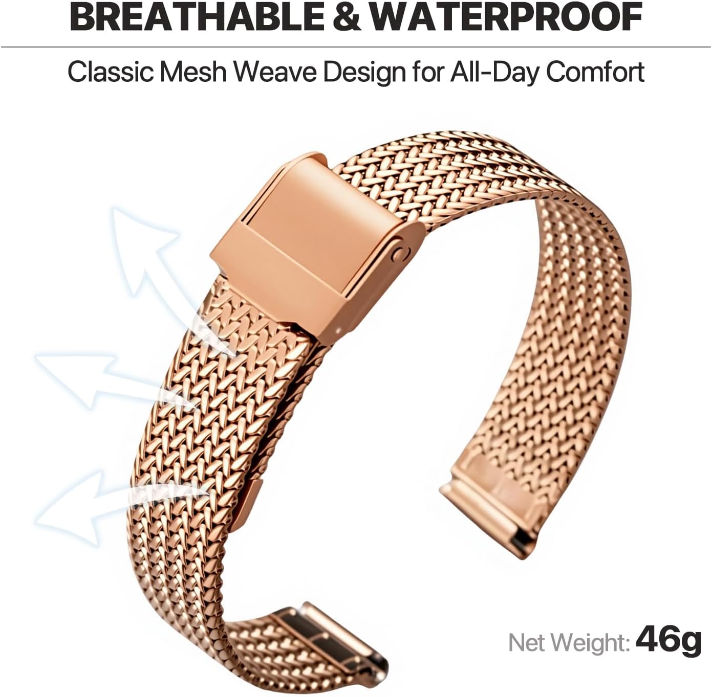 Thumbnail 2 de Metallarmband 20 mm Edelstahl für Huawei Watch GT3/GT2 & Galaxy Watch – kompatibel 40–44 mm