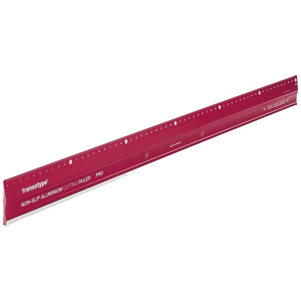 Detalle de transotype Professional Cutting Ruler, 60 cm Aluminium with Steel Edge