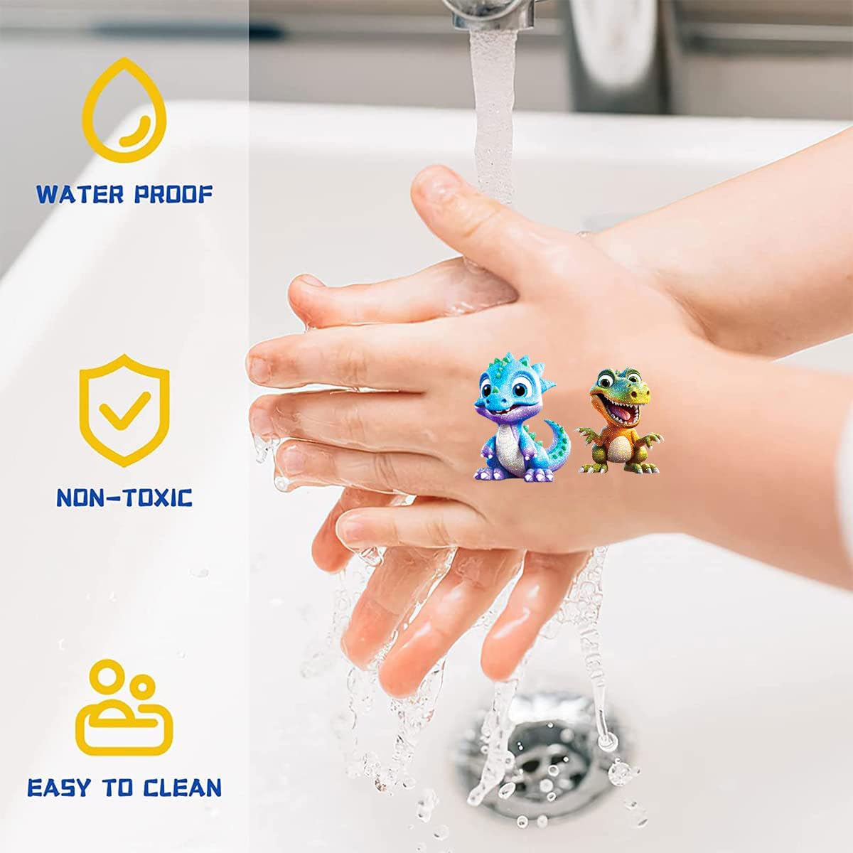 Thumbnail 3 de JOJOLUXE Dinosaurier Glitzer Tattoo 12 Blatt 🦖