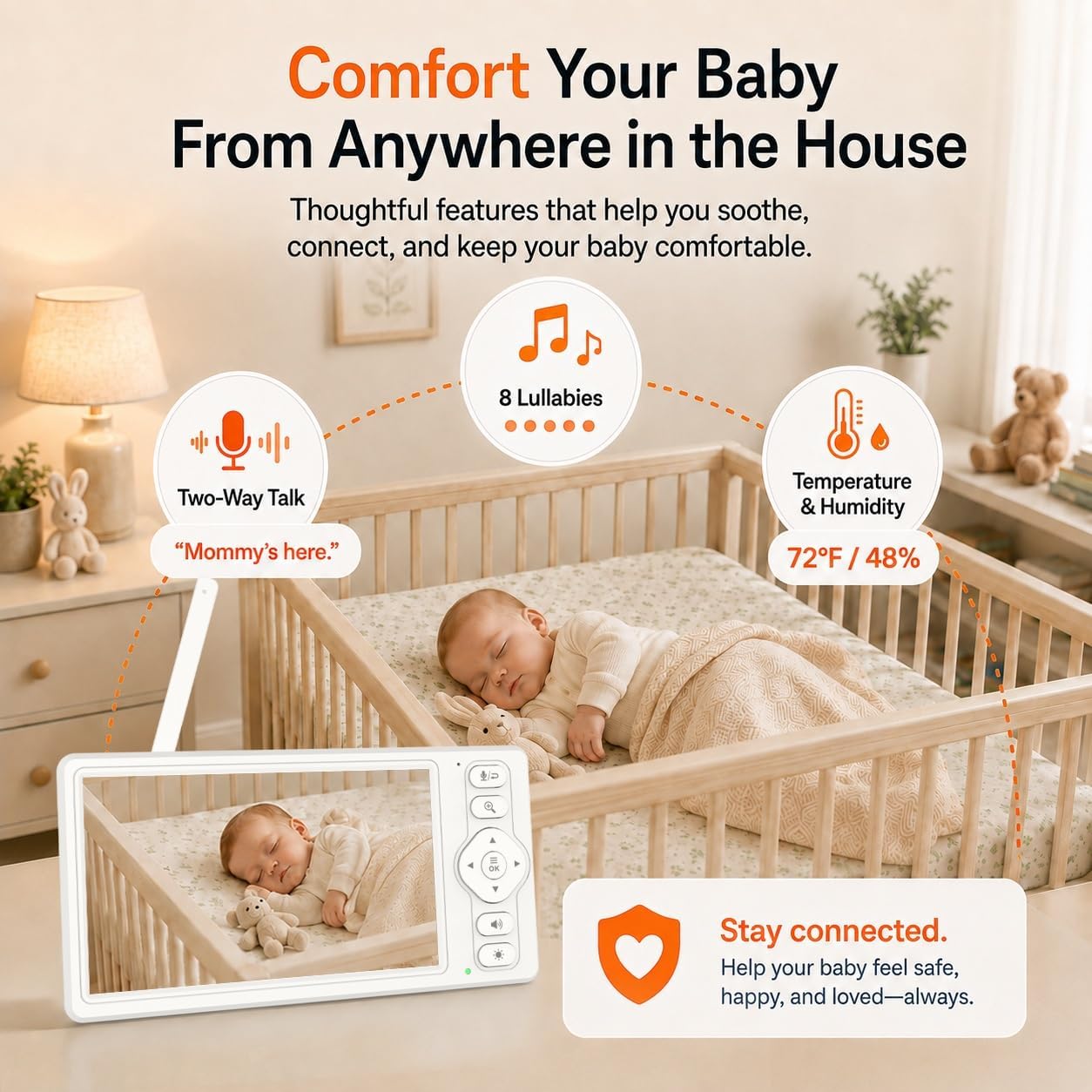 Thumbnail 6 de Blemil 5.5-Inch Wi-Fi Baby Monitor