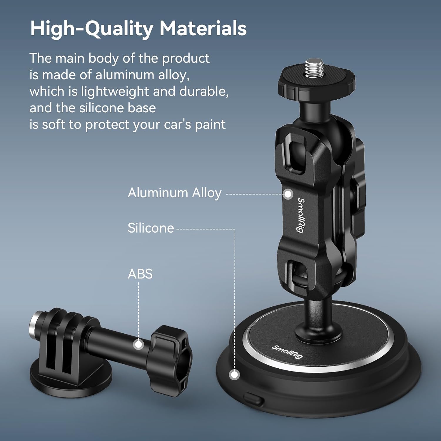 Detalle de SmallRig 2-in-1 Magnetic Suction Cup Mount for GoPro and Action Cameras (4466)