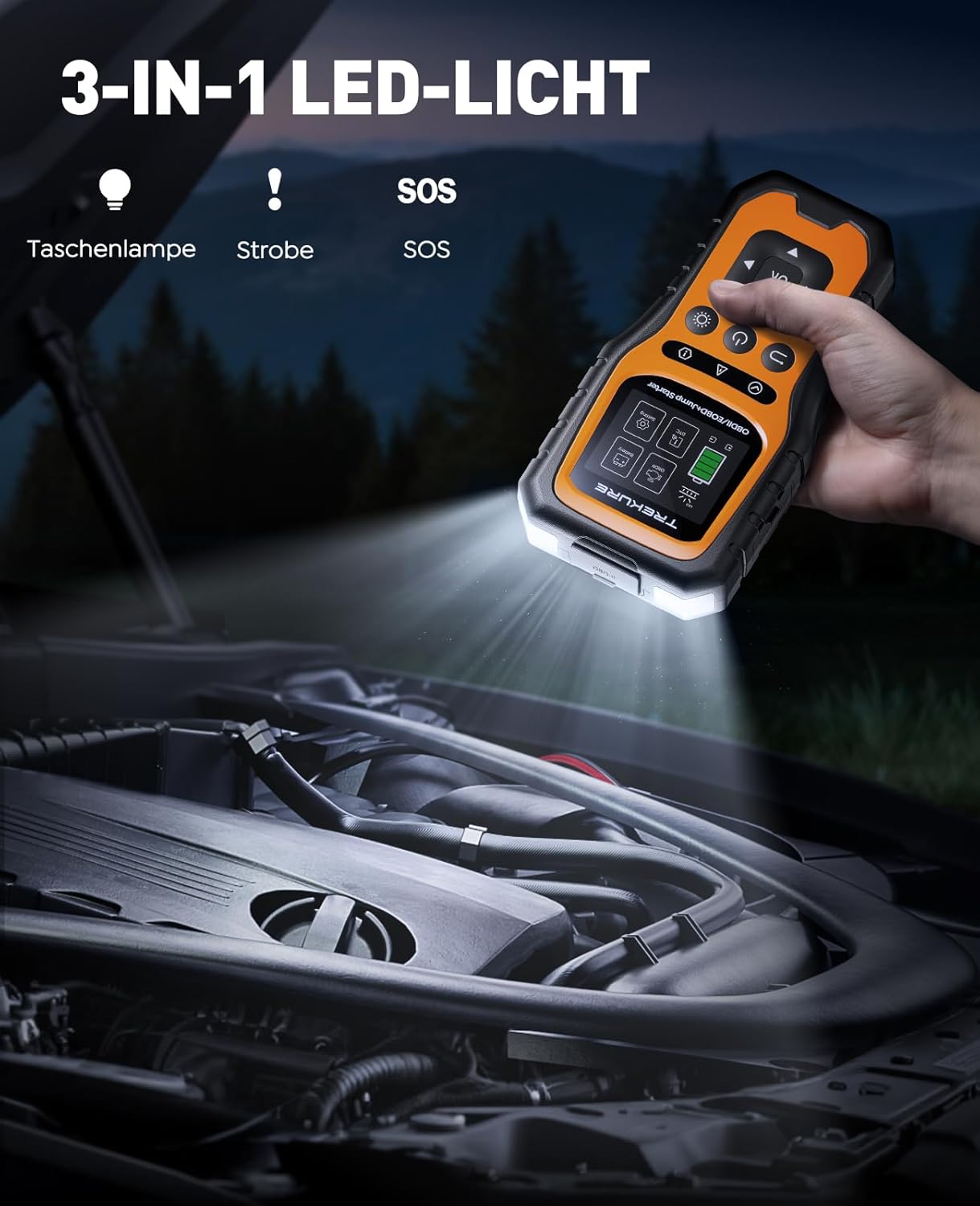 Thumbnail 5 de TREKURE 6000A Starthilfe Powerbank Auto mit OBD2 Diagnosegerät – All-in-One Notfallhelfer