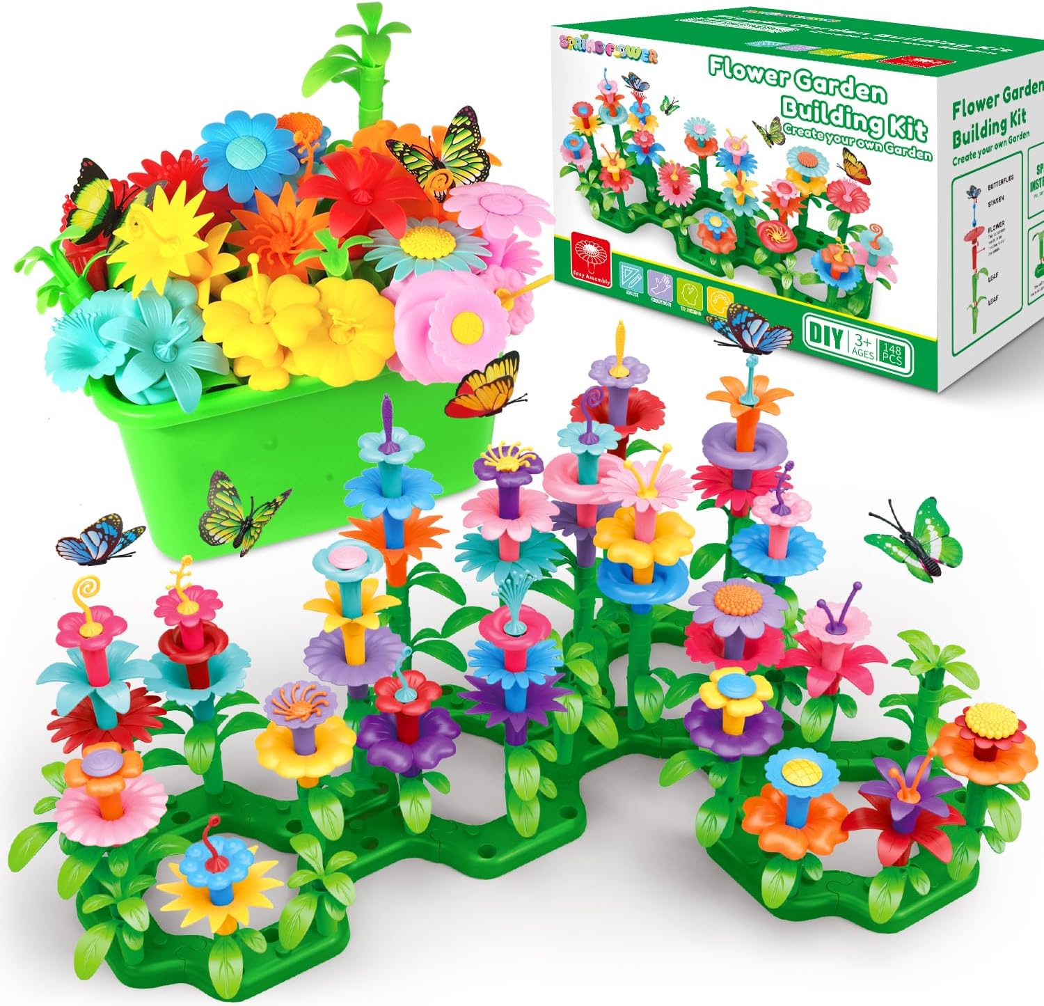 Detalle de SpringFlower 148pc Flower Garden Building Kit