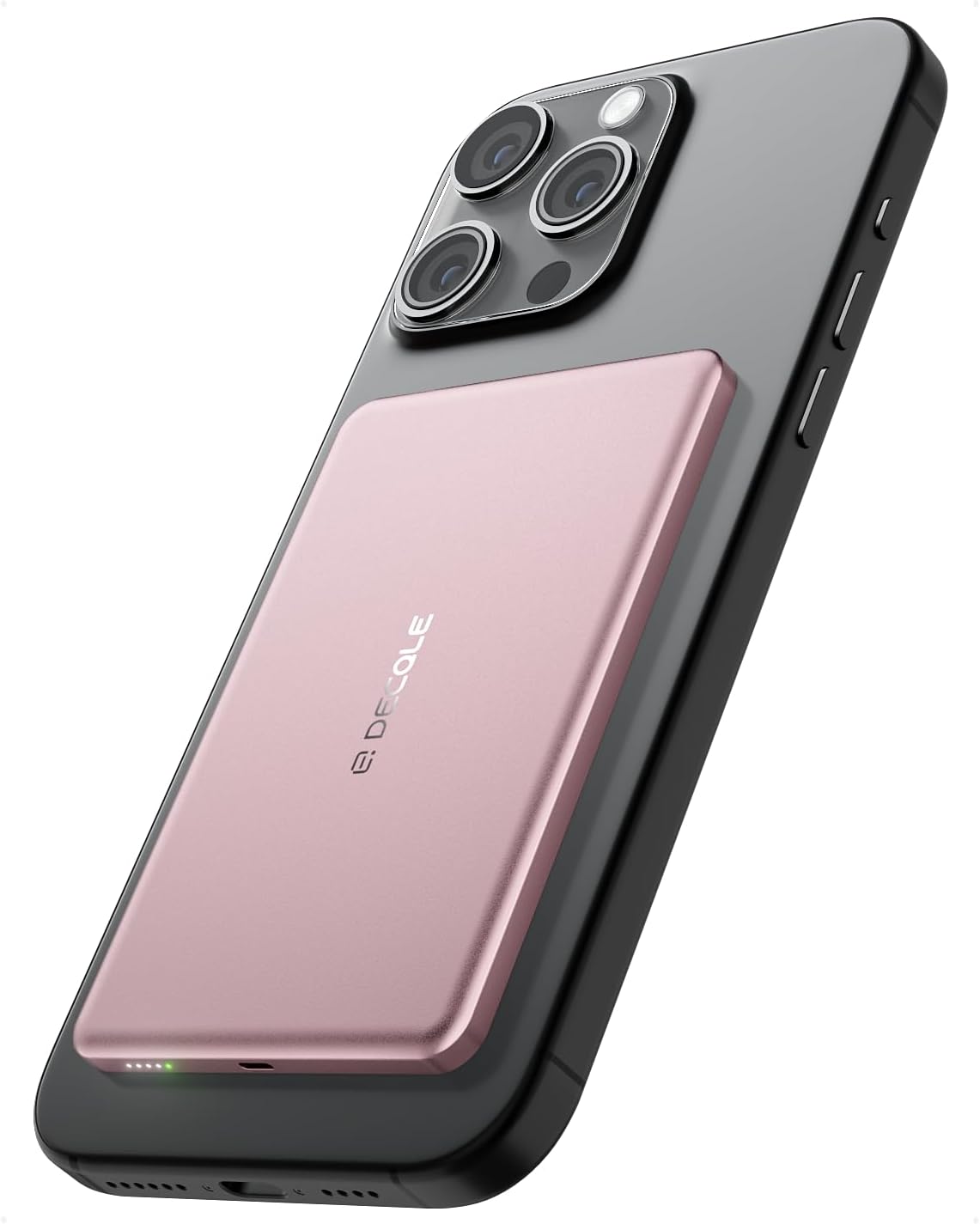 Detalle de decqle Air Power Bank MagSafe Rosa 5000mAh