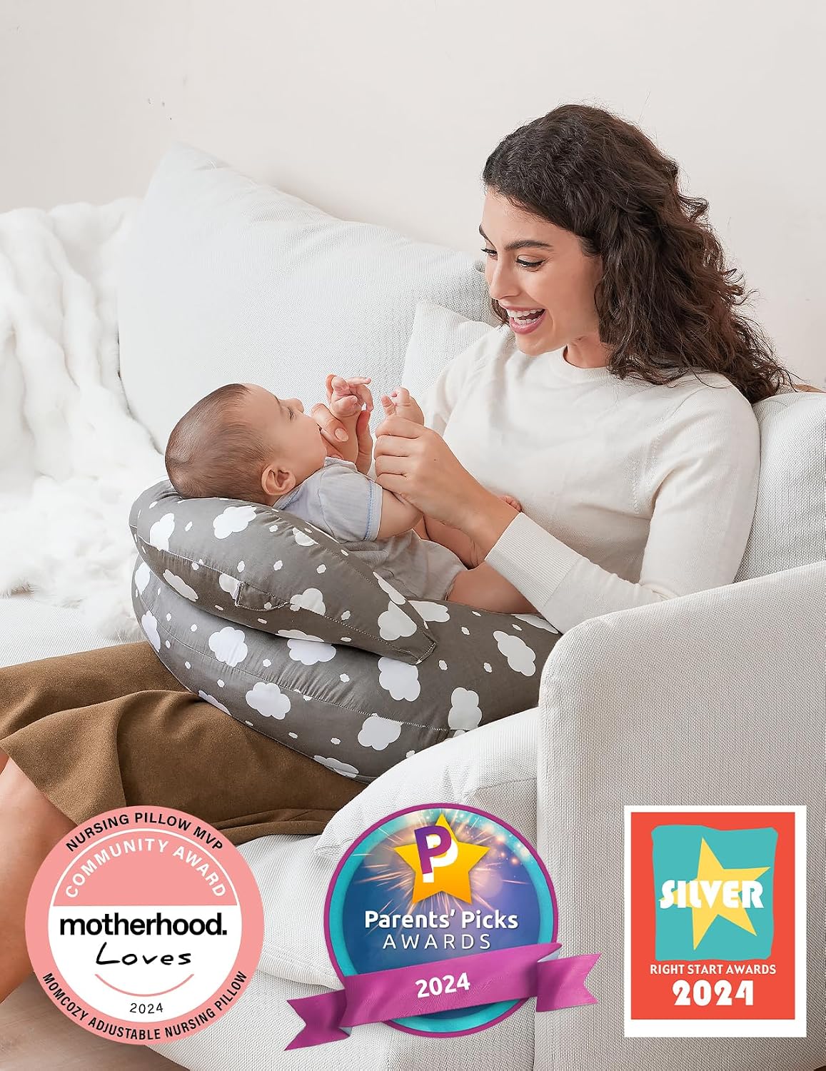 Thumbnail 5 de momcozy Nursing Pillow With Breastfeeding Ergo