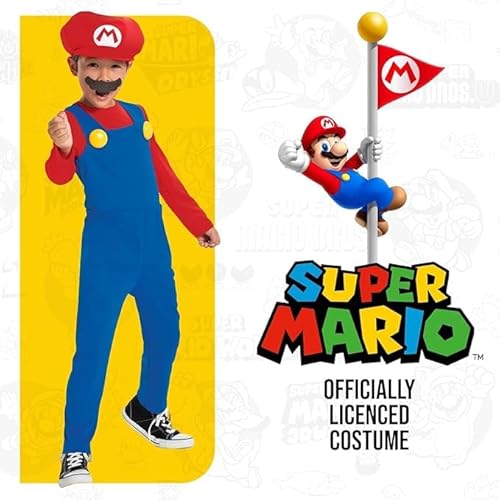 Thumbnail 4 de Disguise Super Mario - Disfraz Super Mario Oficial - Incluye Bigote y Gorro - Talla S de 4/6 Años