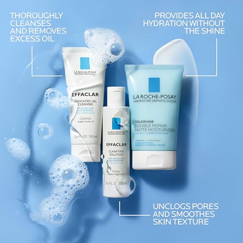 Detalle 2 de La Roche-Posay Effaclar Daily Acne Kit: Cleanser, Toner & Matte Moisturizer